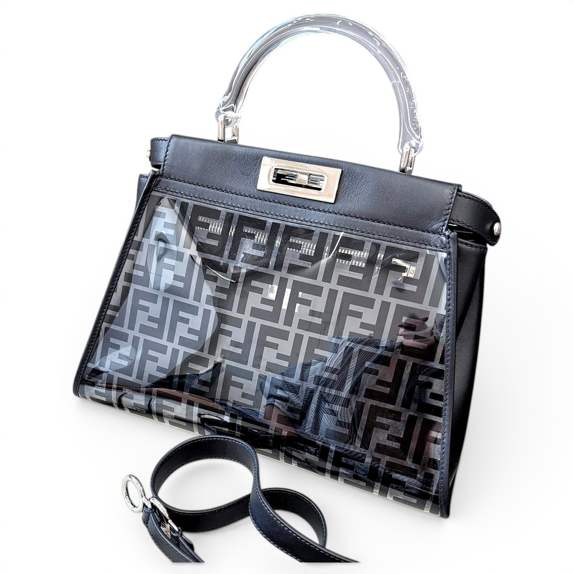 Peekaboo leather handbag