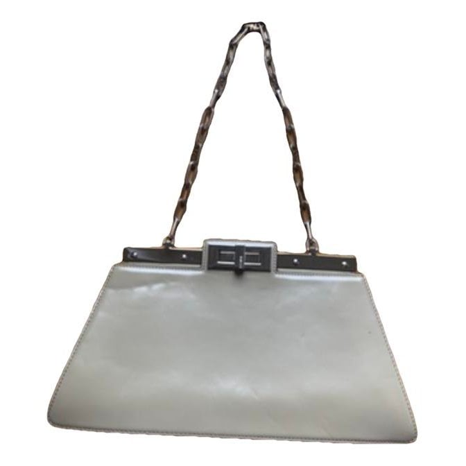 Leather clutch bag