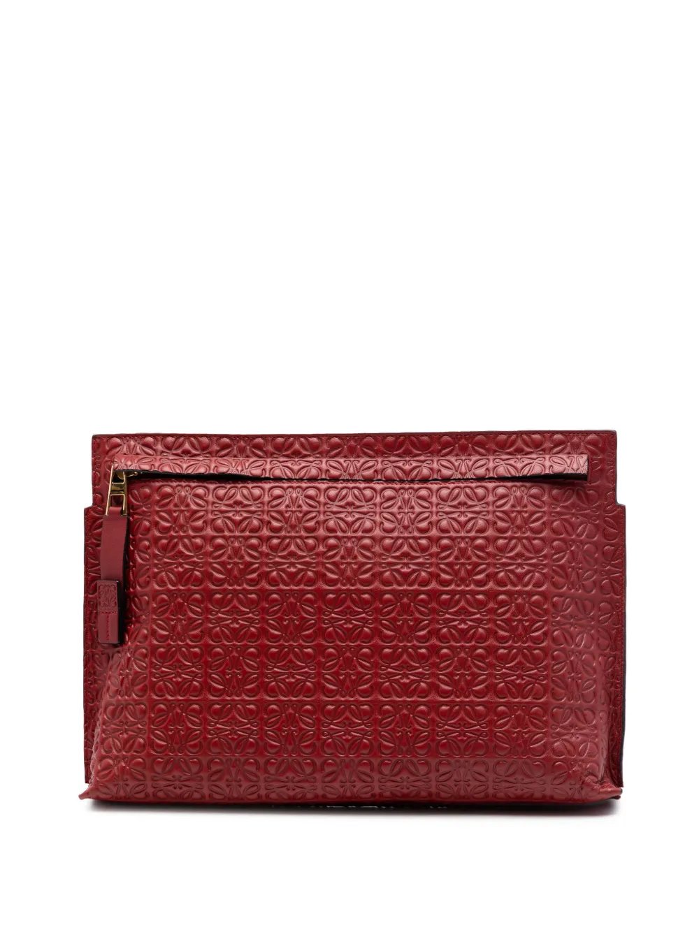 2015 Embossed Anagram Leather Repeat T clutch bag