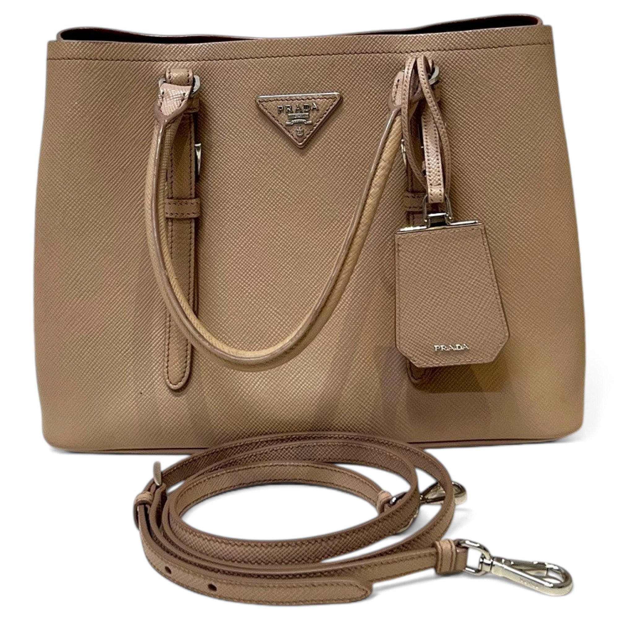Double leather tote