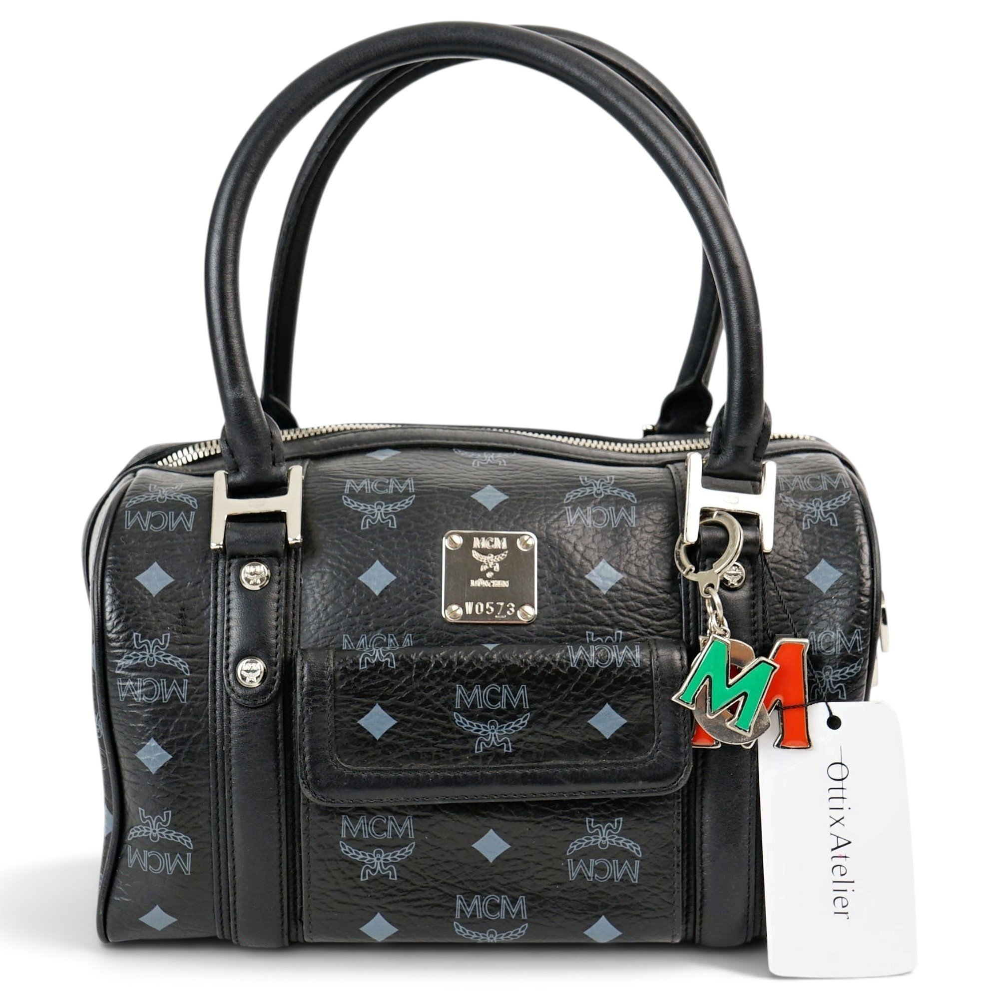 Boston leather handbag
