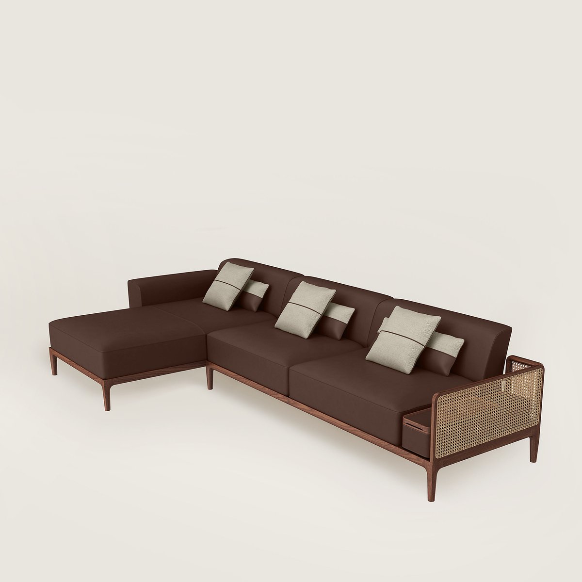Sofa Sellier 2-seater with chaise lounge