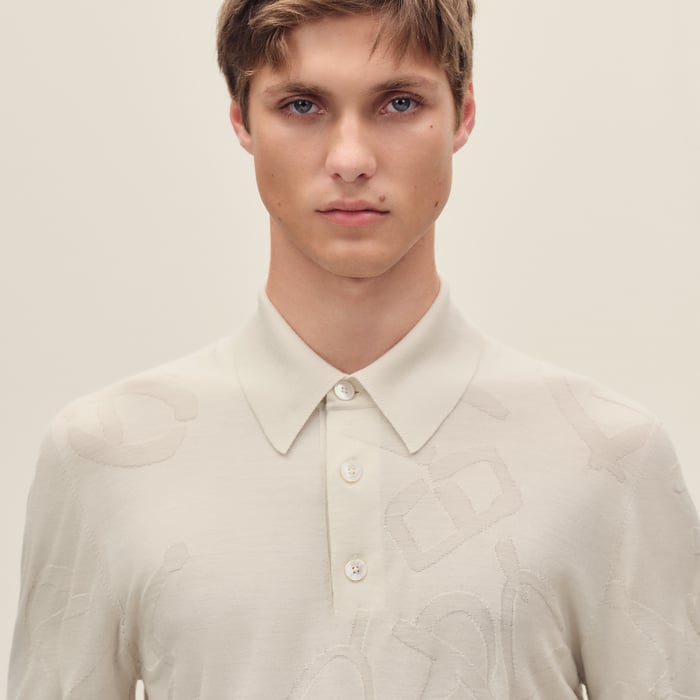 Écru "Calligraphie Equestre" Polo Shirt