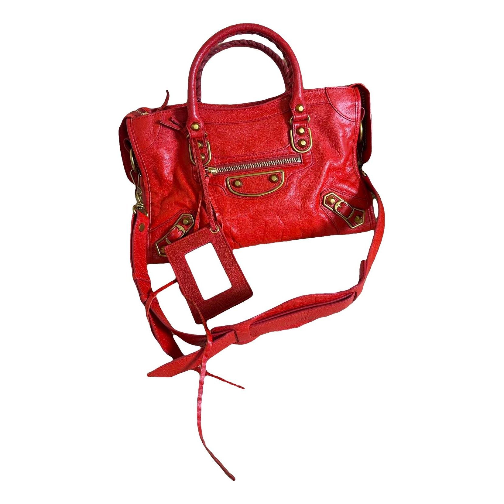 Classic Metalic leather handbag