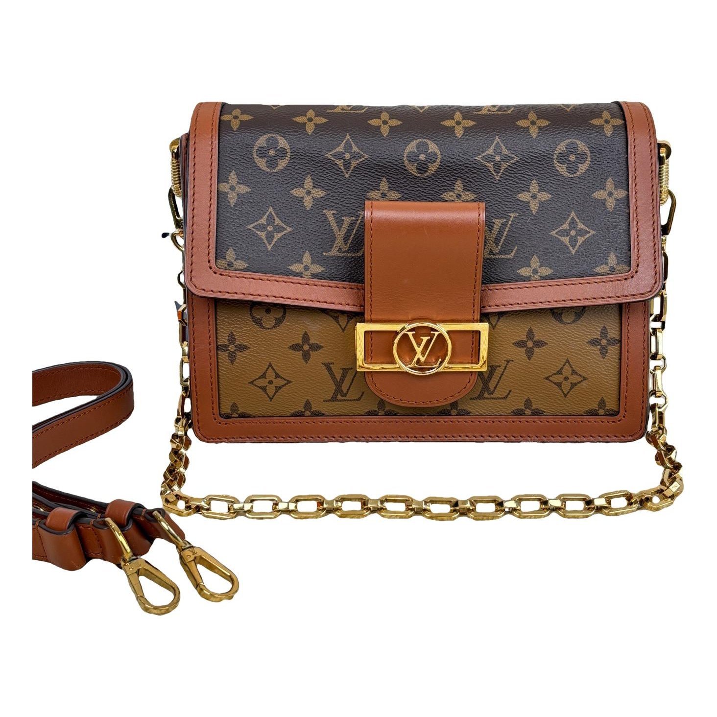 Dauphine leather crossbody bag