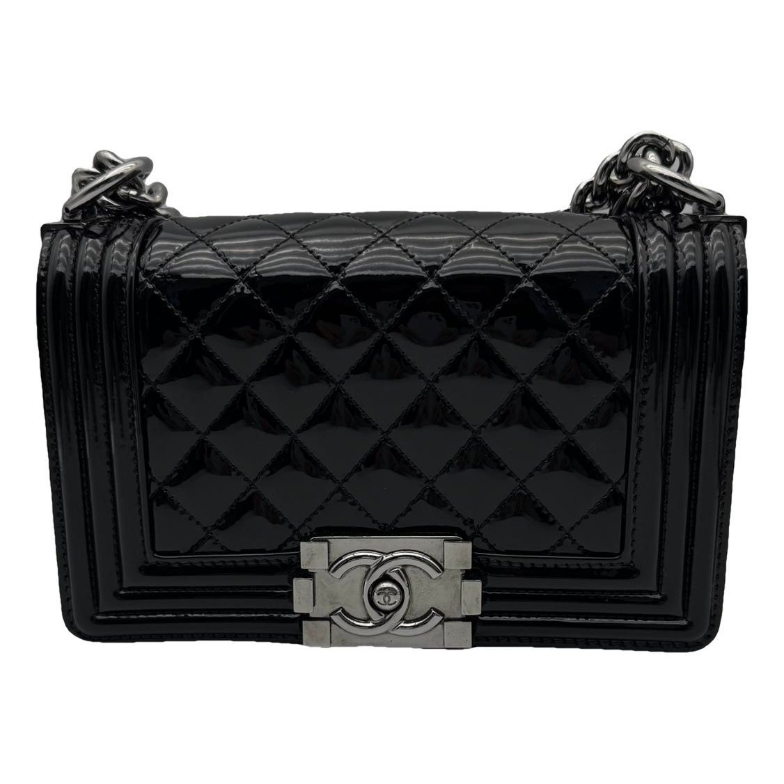 Boy patent leather crossbody bag