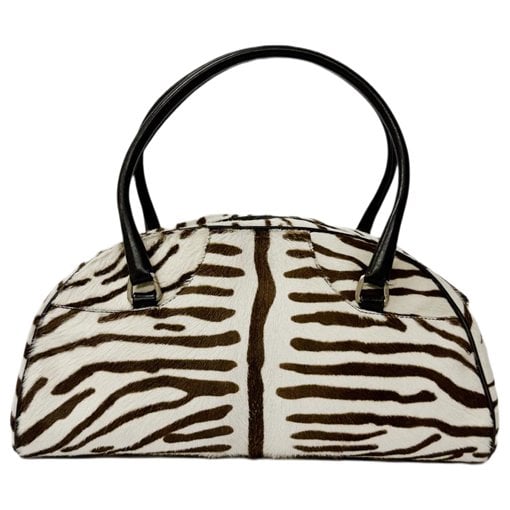 Bowling leather handbag