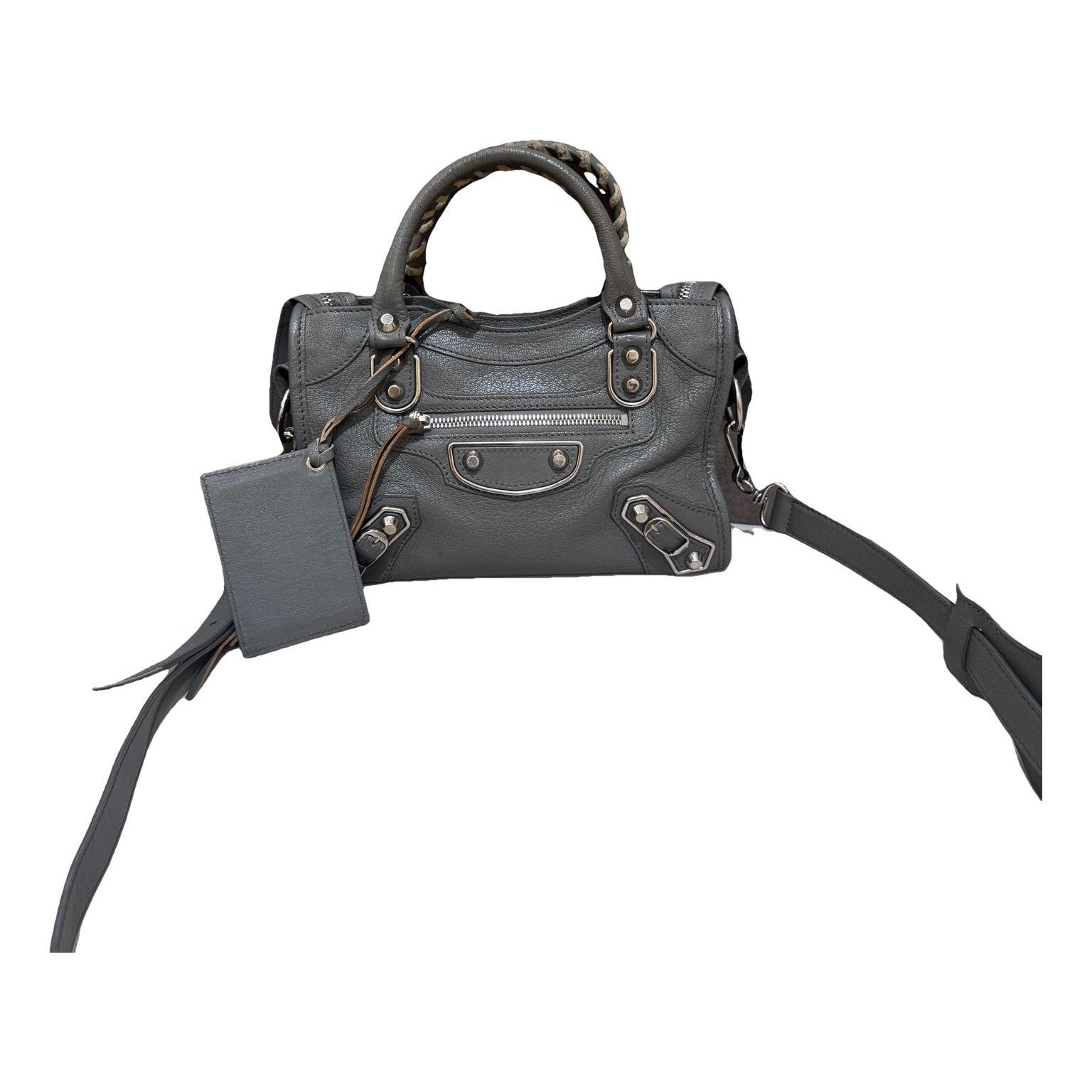 City leather handbag