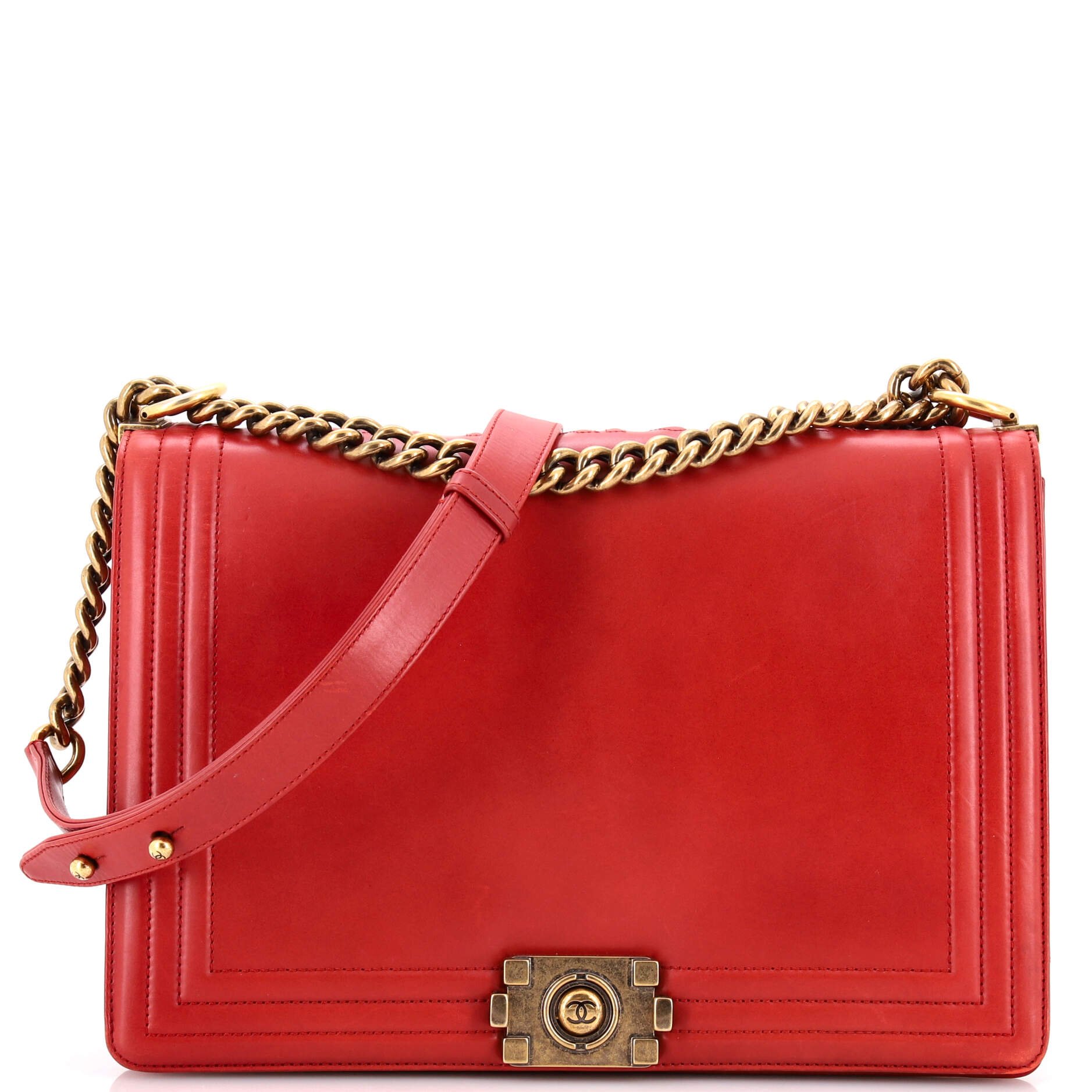 Reverso Boy Flap Bag Glazed Calfskin New Medium