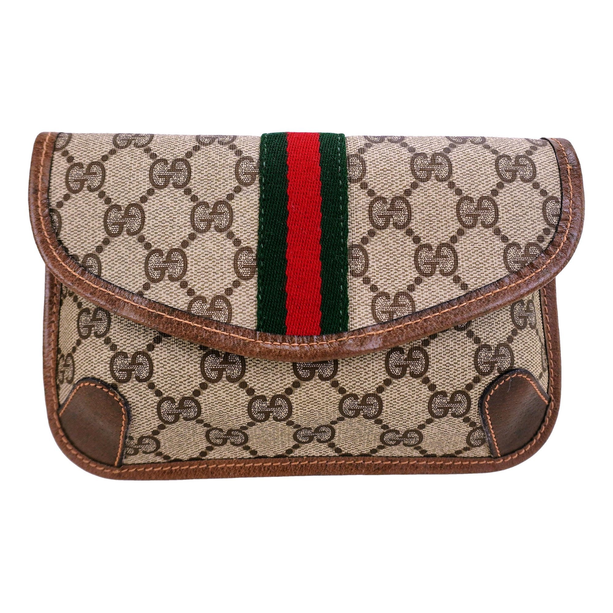 Ophidia leather clutch bag