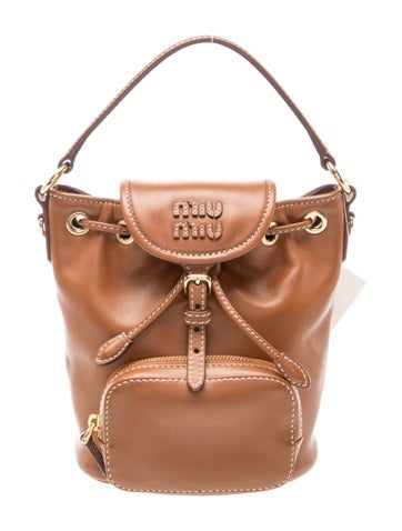 Miu Miu Leather Bucket Bag