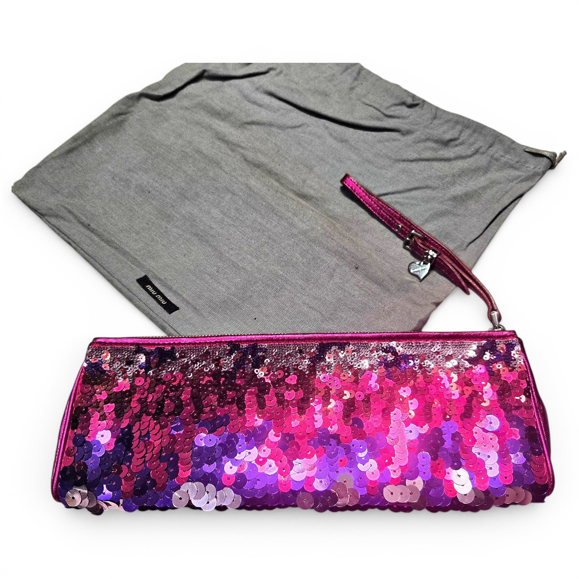 Glitter clutch bag
