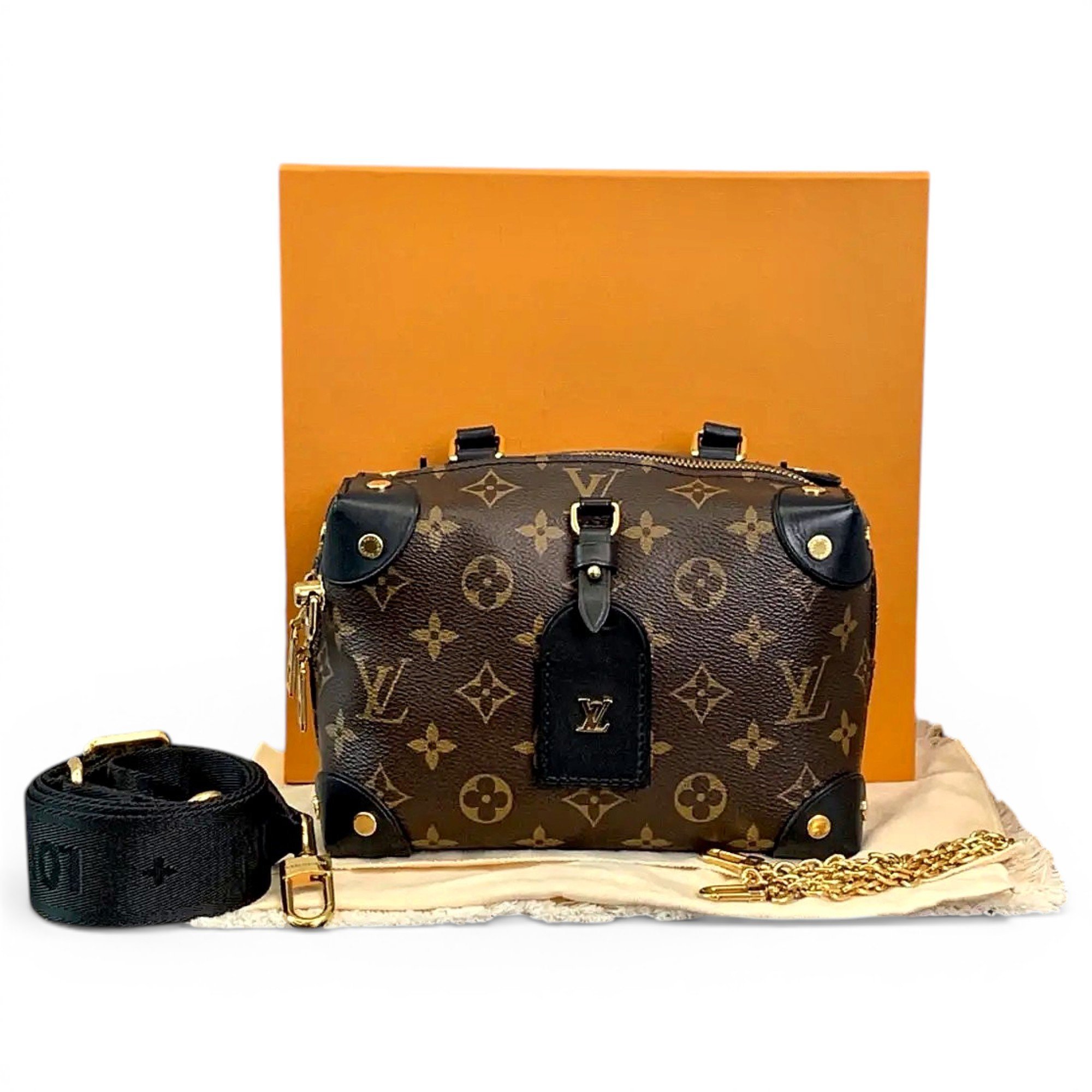 Petite Malle Souple leather crossbody bag