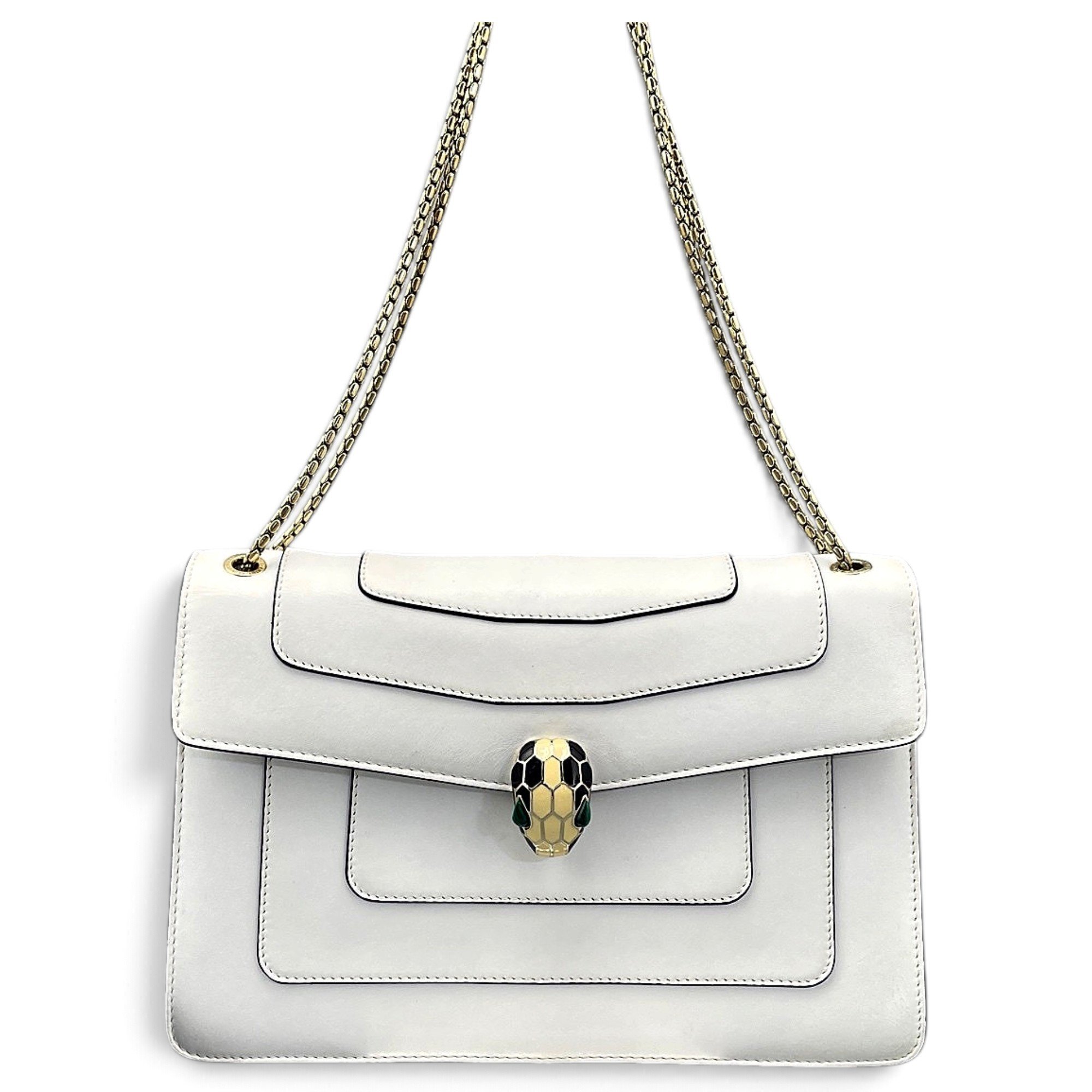 Serpenti leather handbag