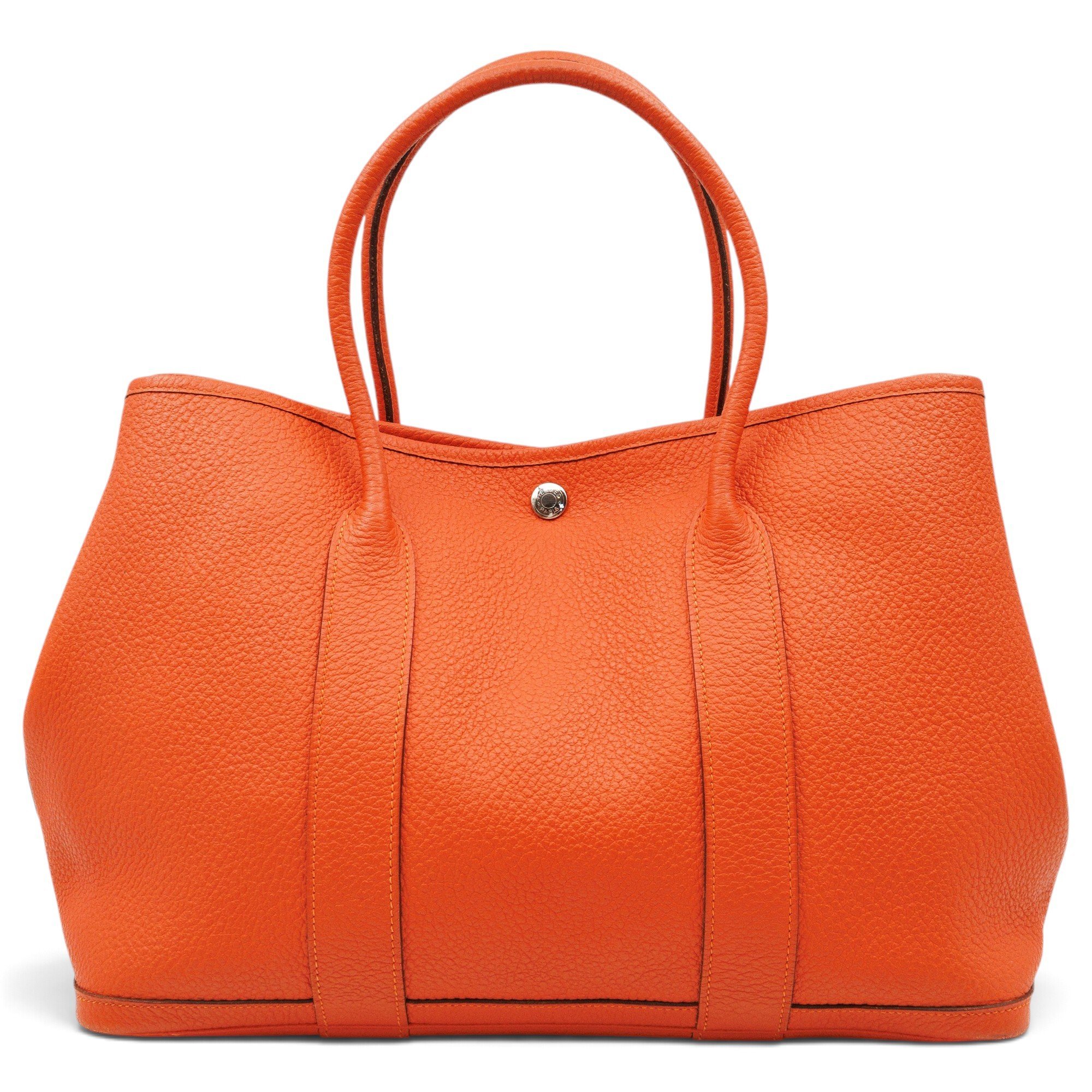 Hermes Garden Party 36 Handbag Orange 2014