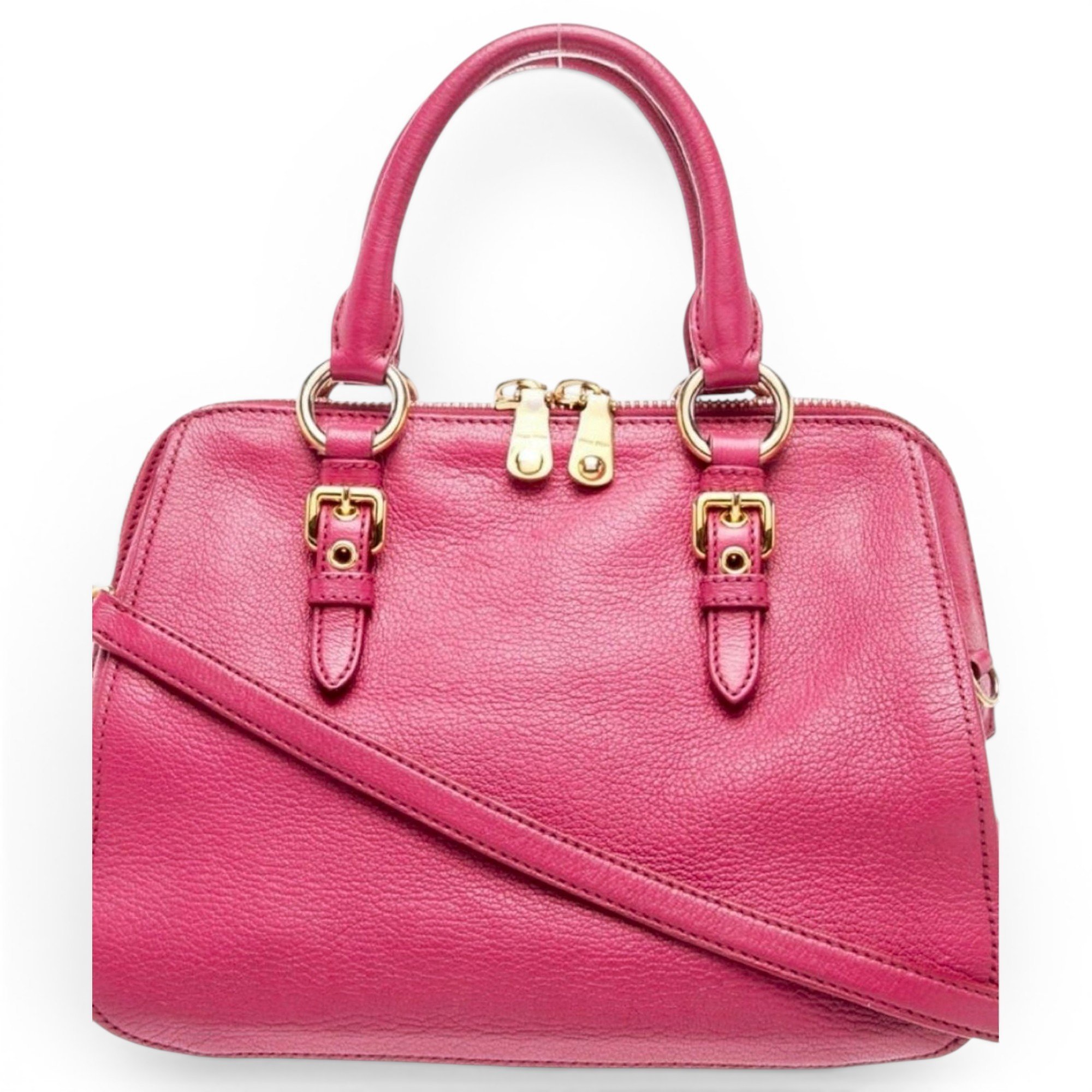 Coffer leather handbag