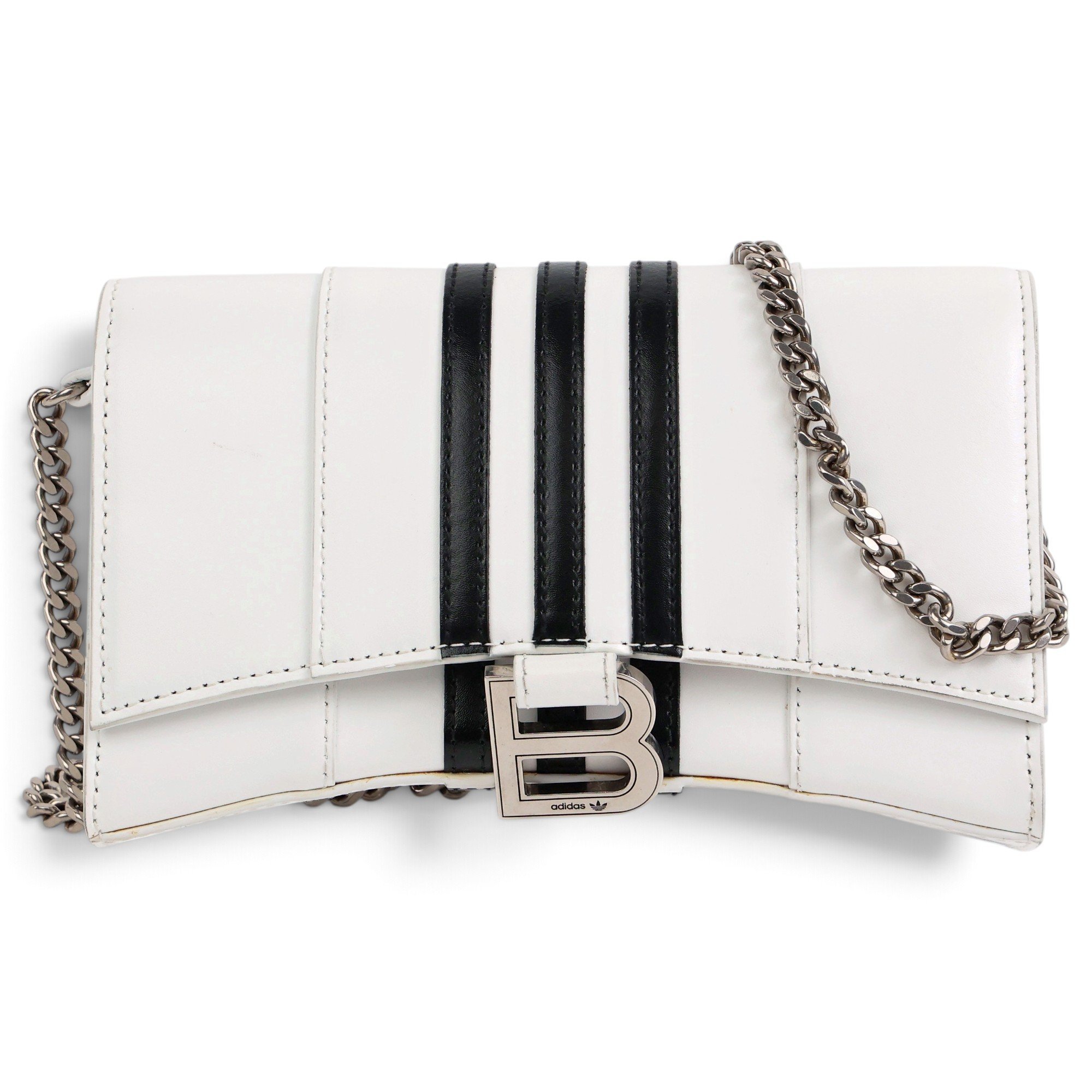 Hourglass leather handbag