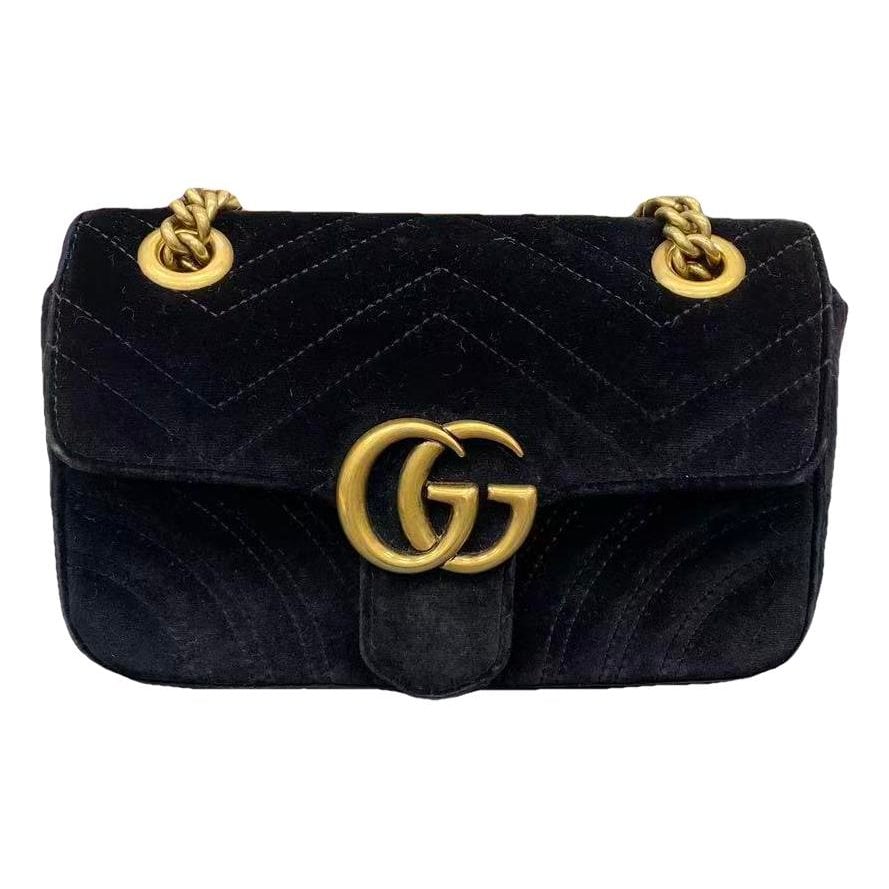 GG Marmont Flap silk crossbody bag