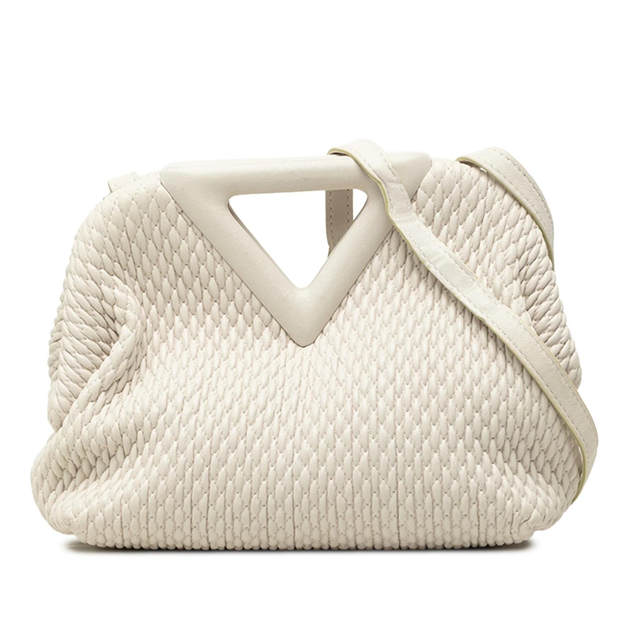 Point leather satchel