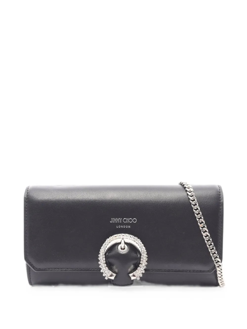 Jimmy Choo 2020s crystal-buckle shoulder bag