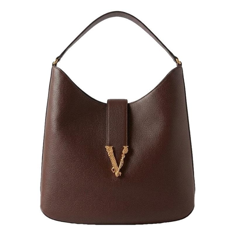 Versace Virtus leather tote