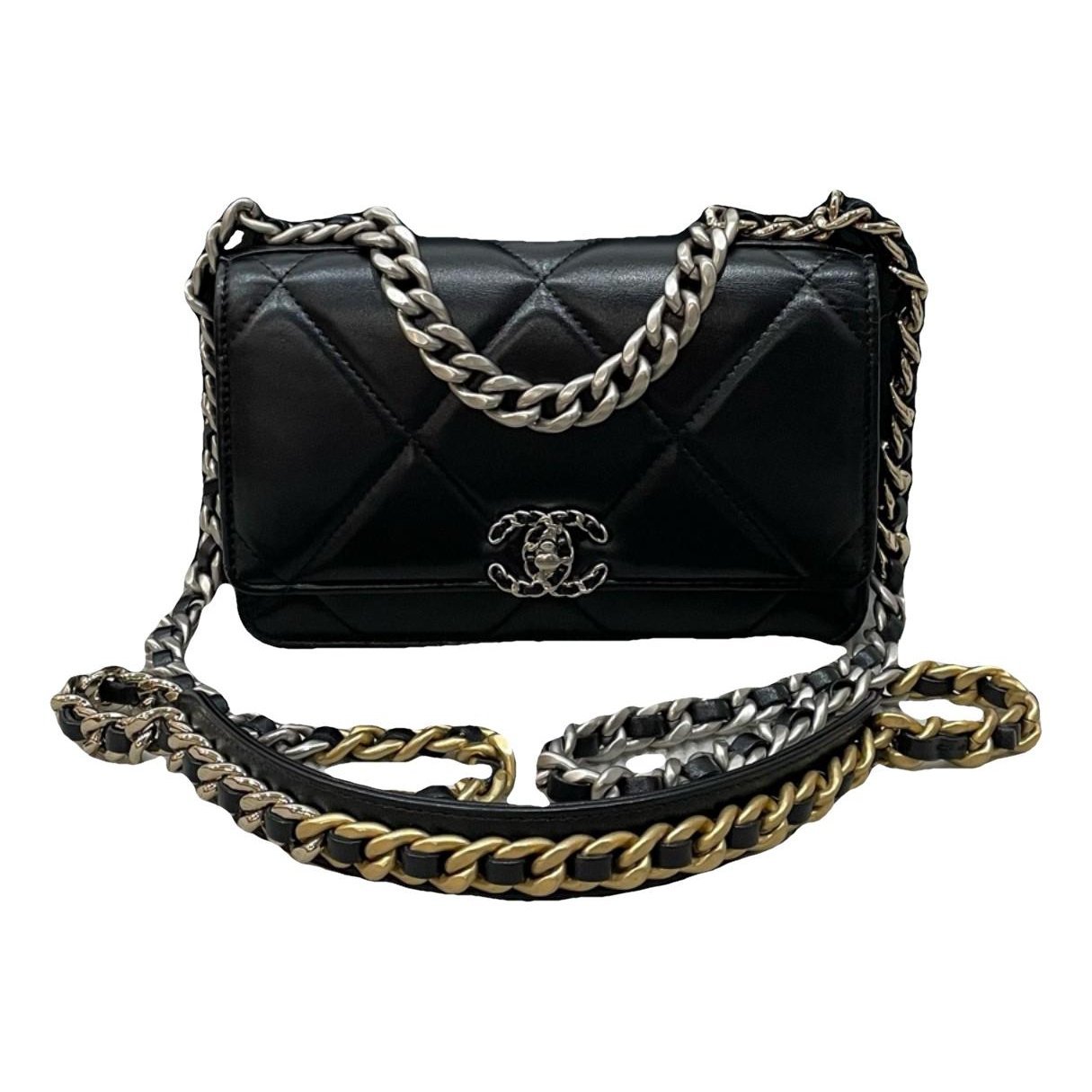 Wallet On Chain Chanel 19 leather handbag
