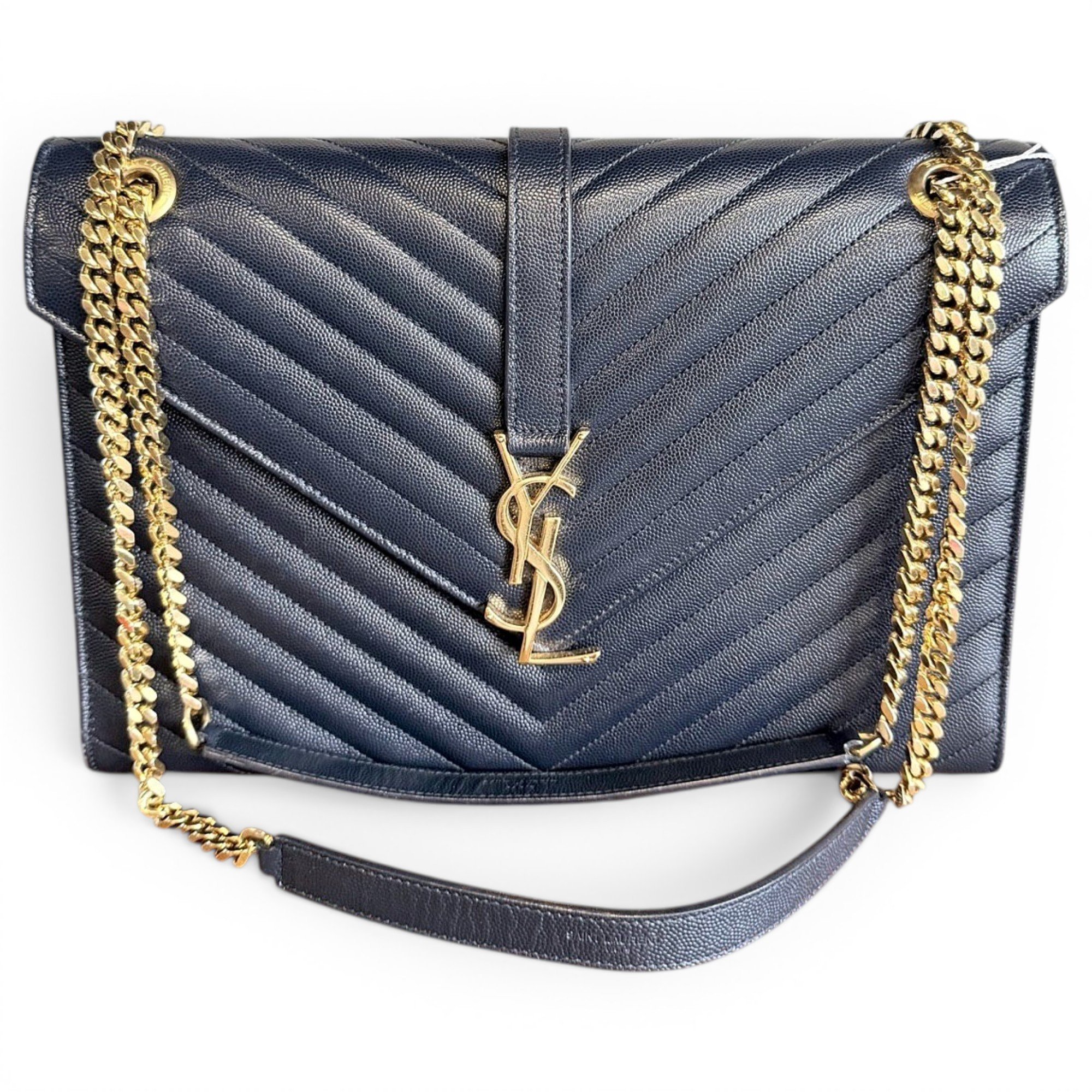 Envelope leather handbag