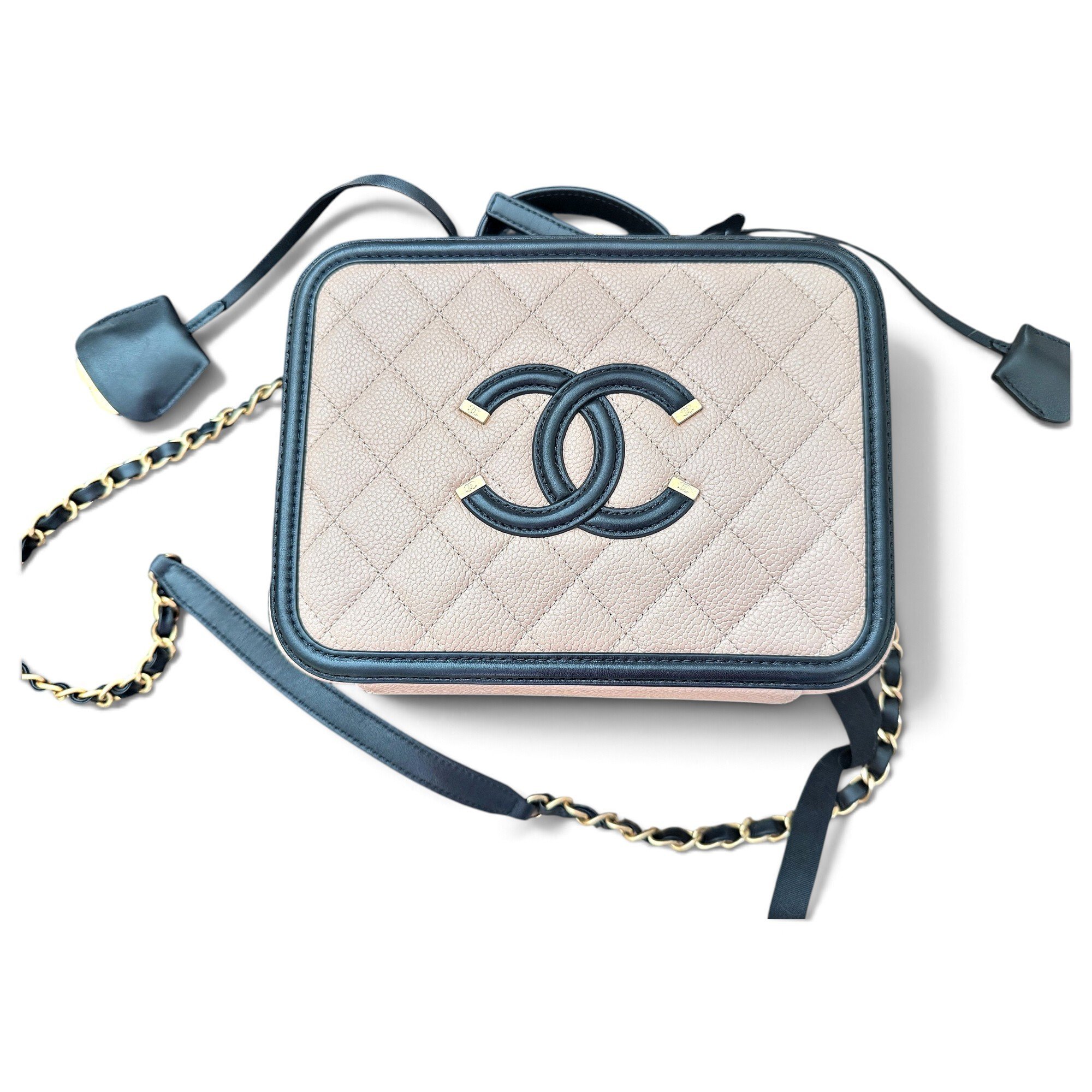 Vanity leather handbag