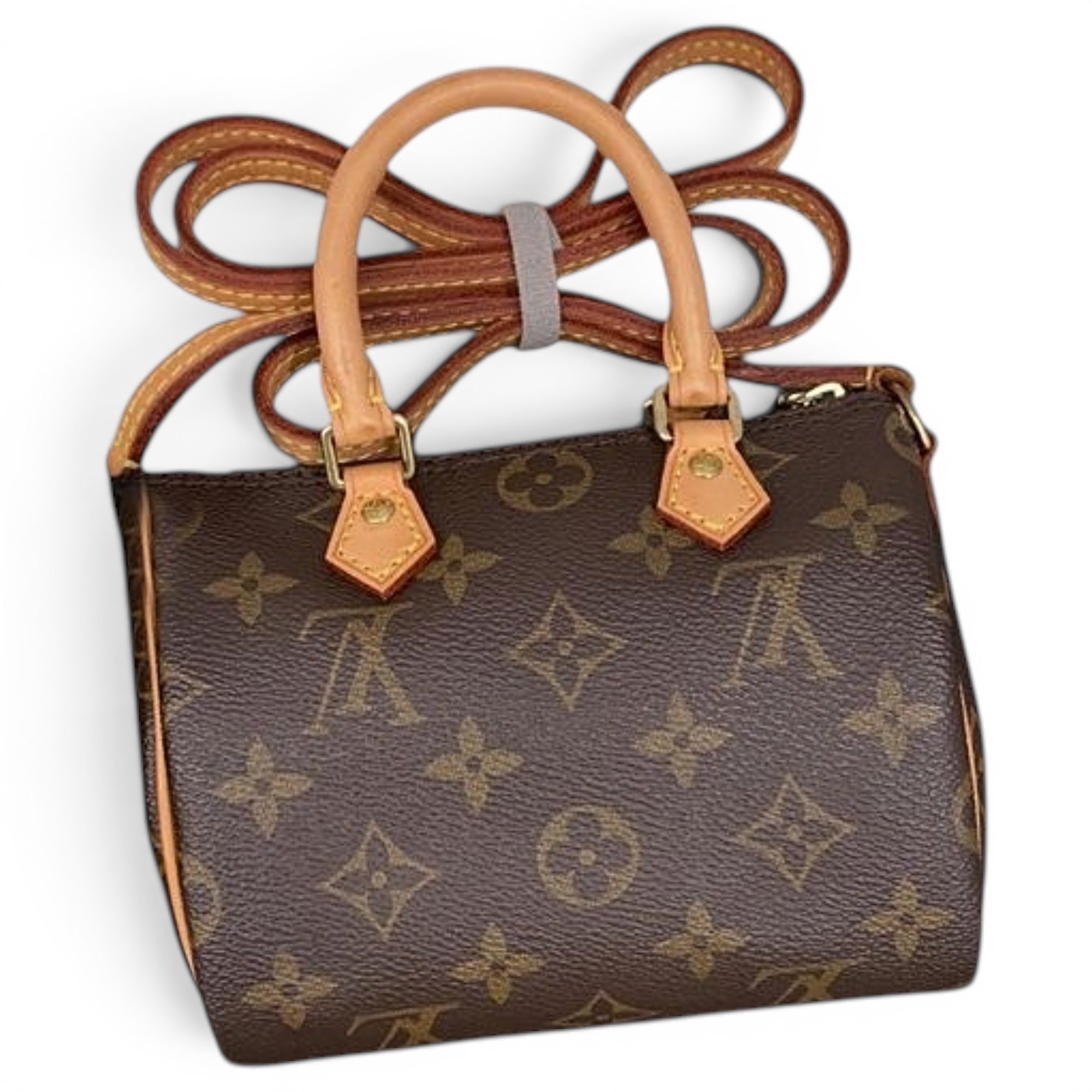 Louis Vuitton Nano Speedy / Mini HL leather crossbody bag