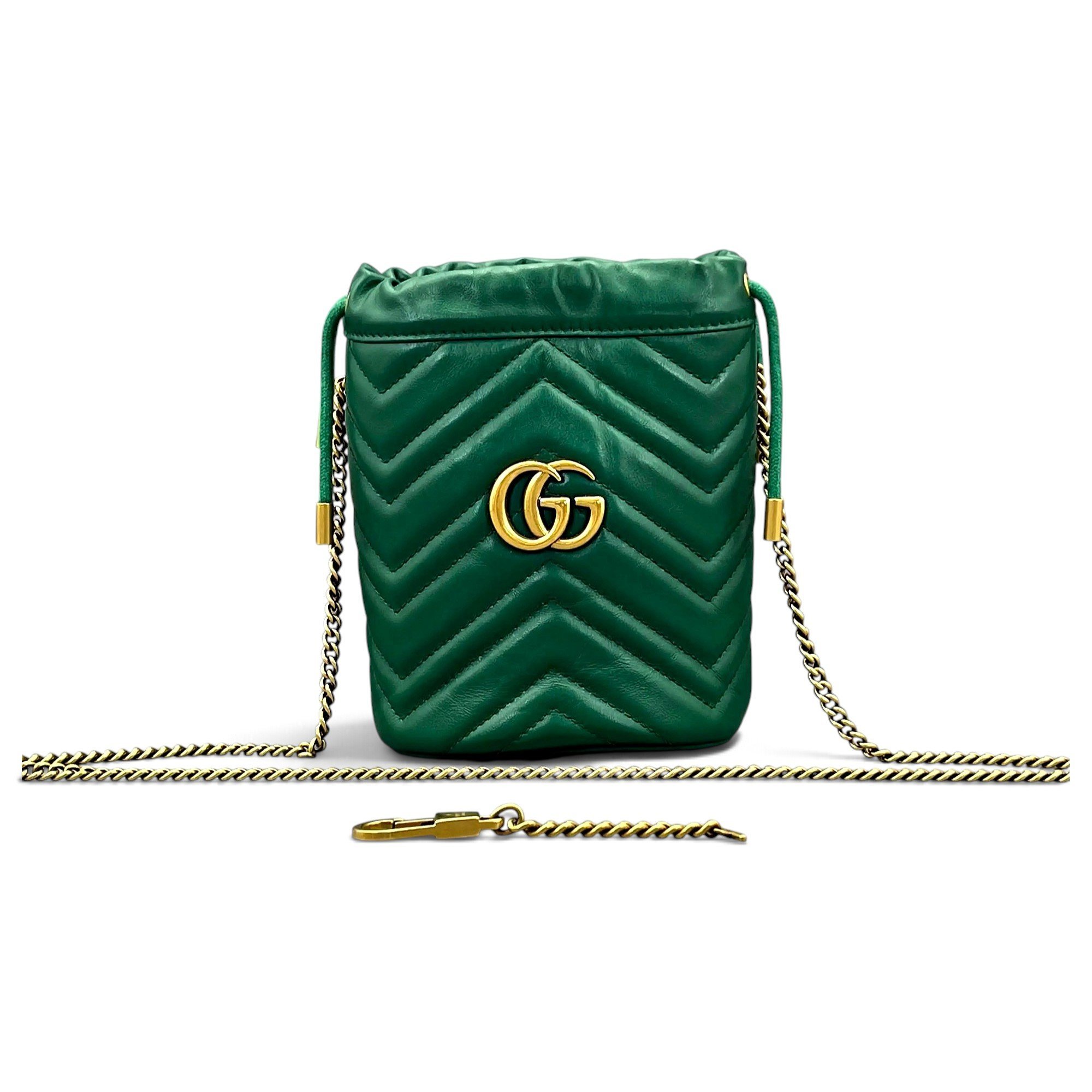 GG Marmont Chain Bucket leather crossbody bag