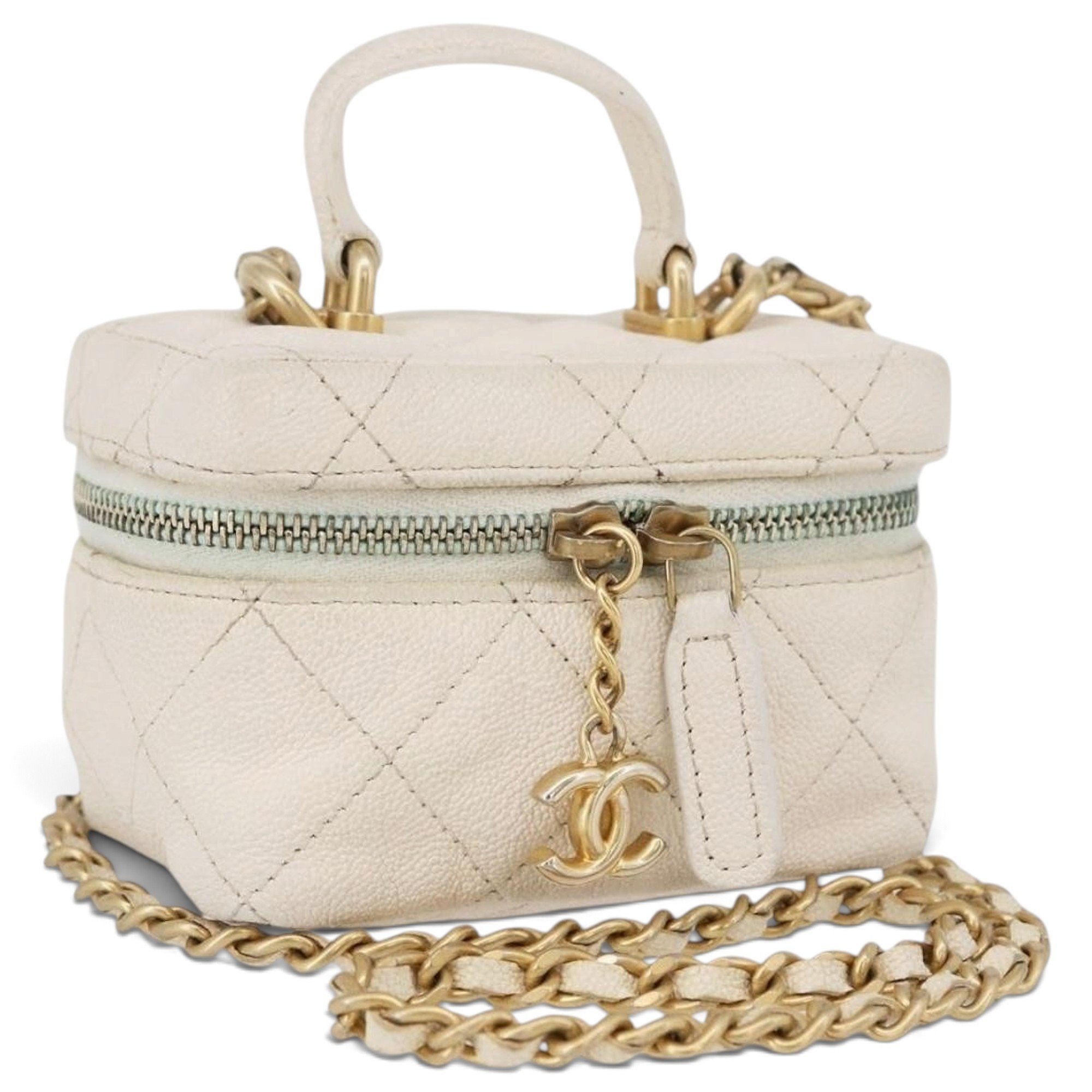 Vanity leather handbag