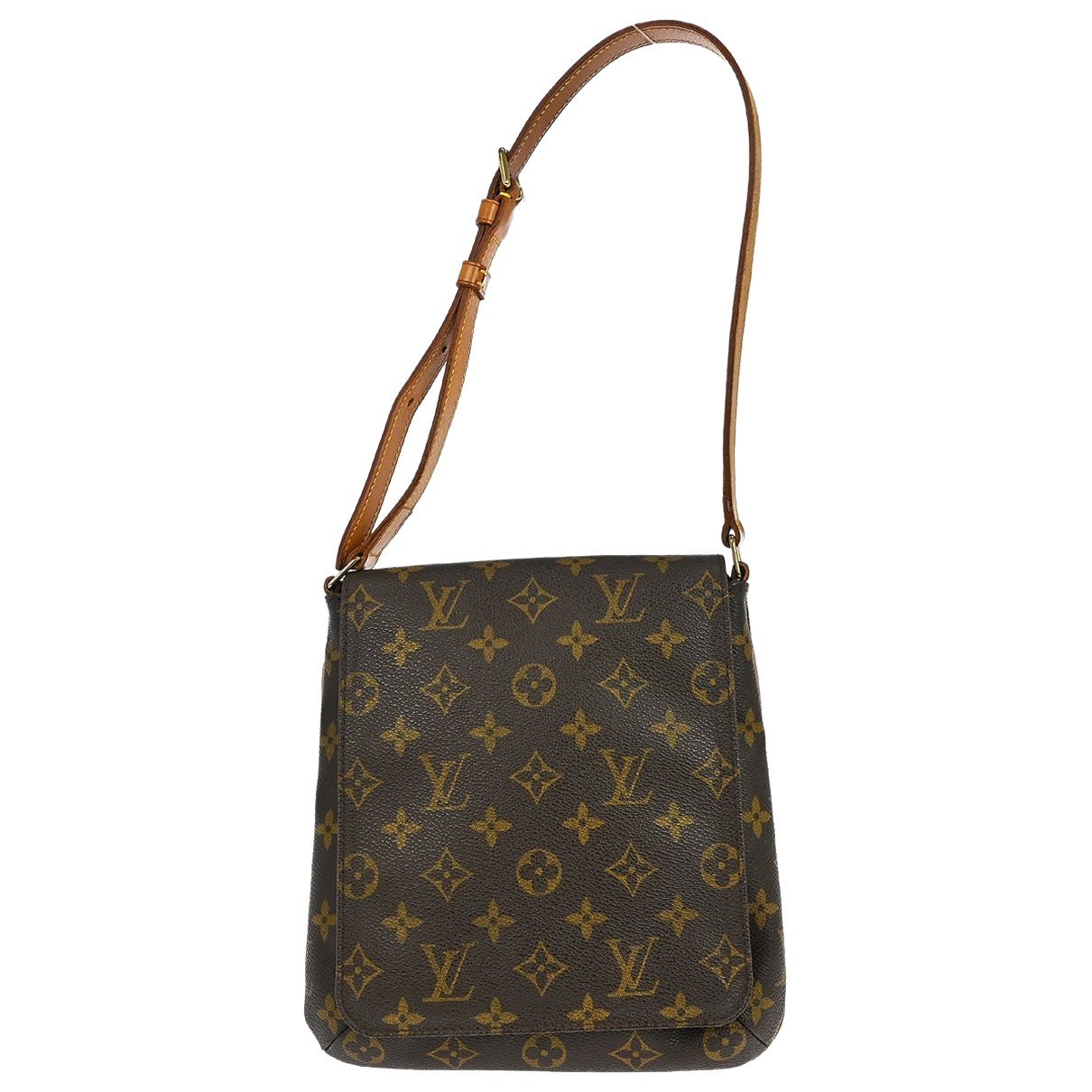 Musette cloth handbag