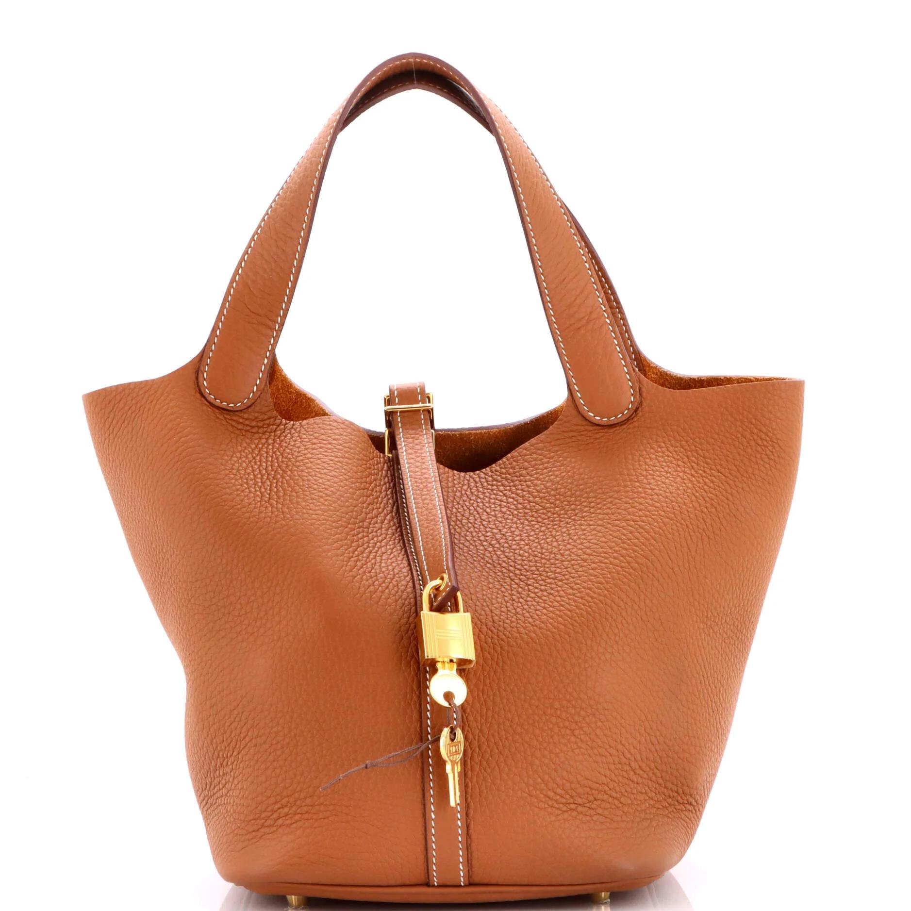 Hermes Picotin 22 Handbag Clemence Leather 2024