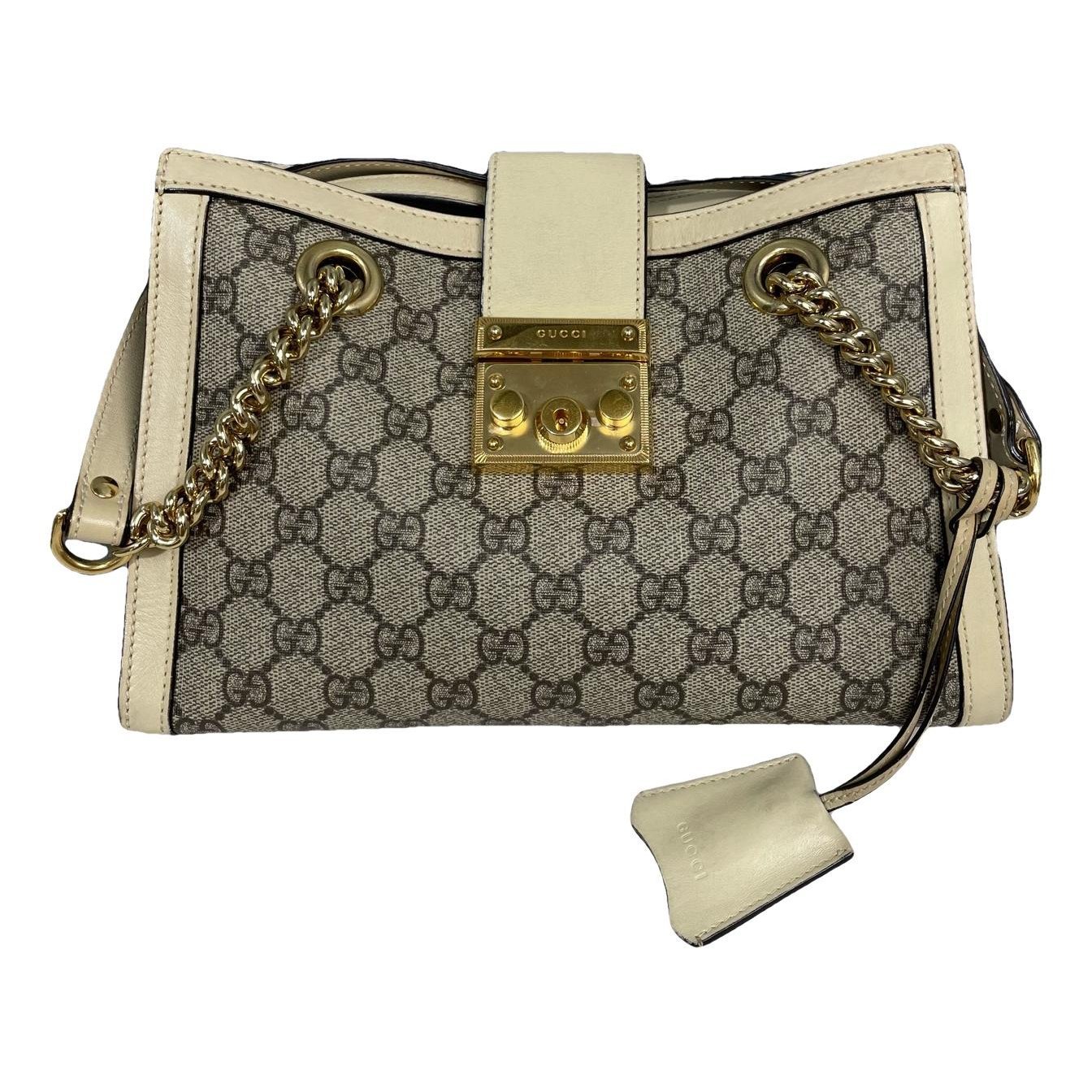 Padlock leather handbag