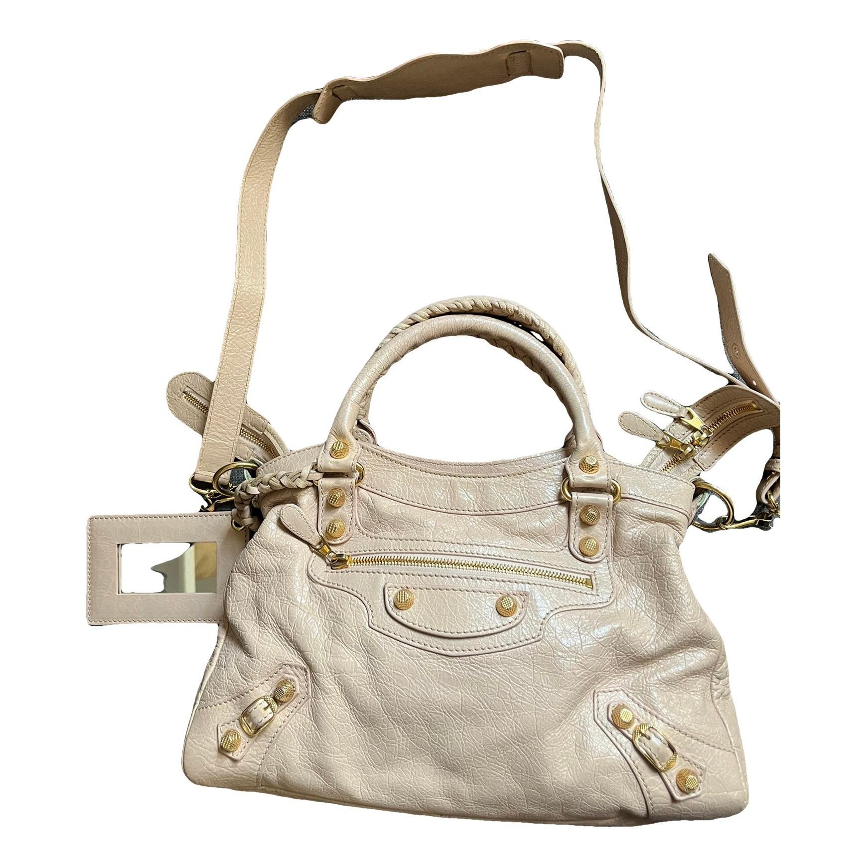 City leather handbag