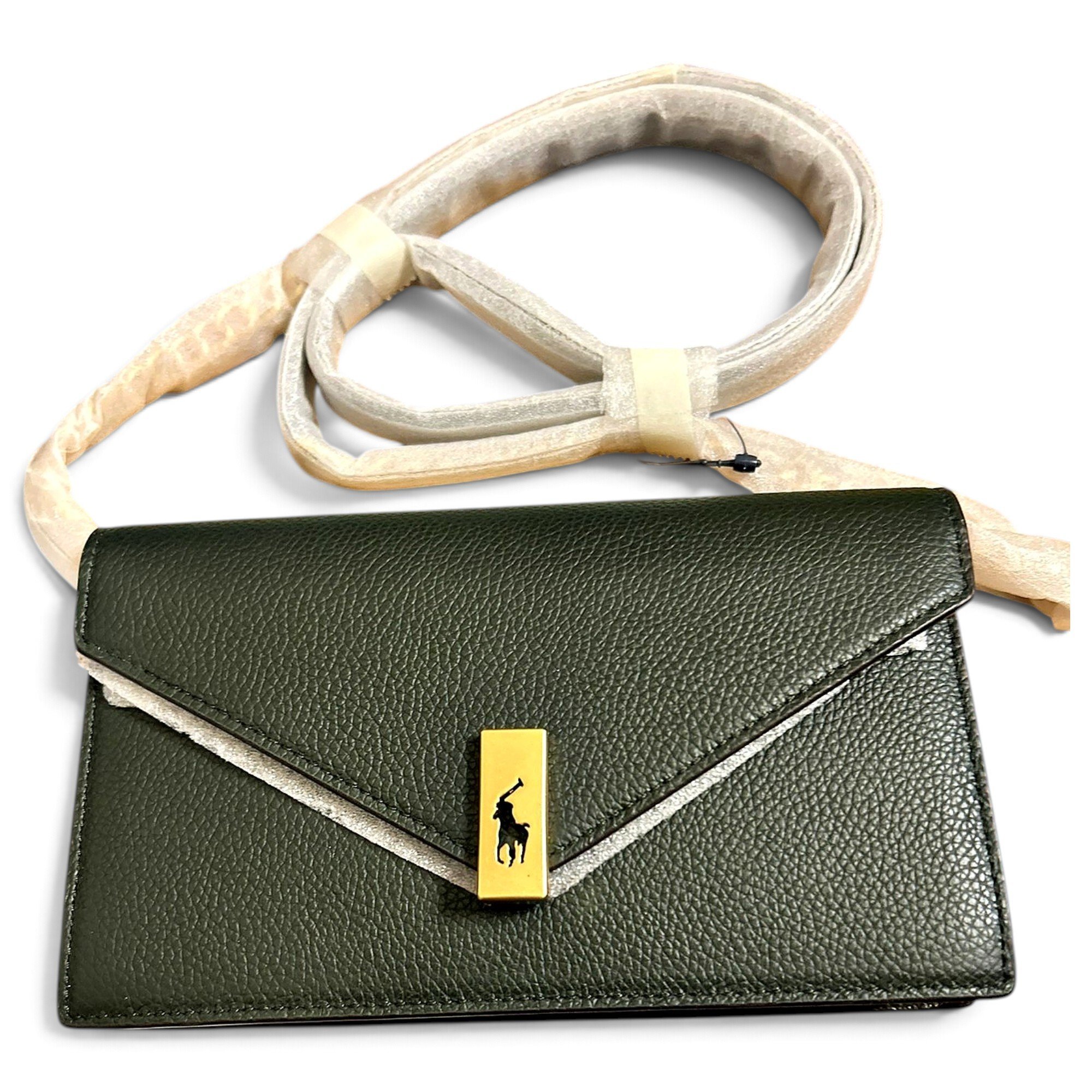 Leather clutch bag