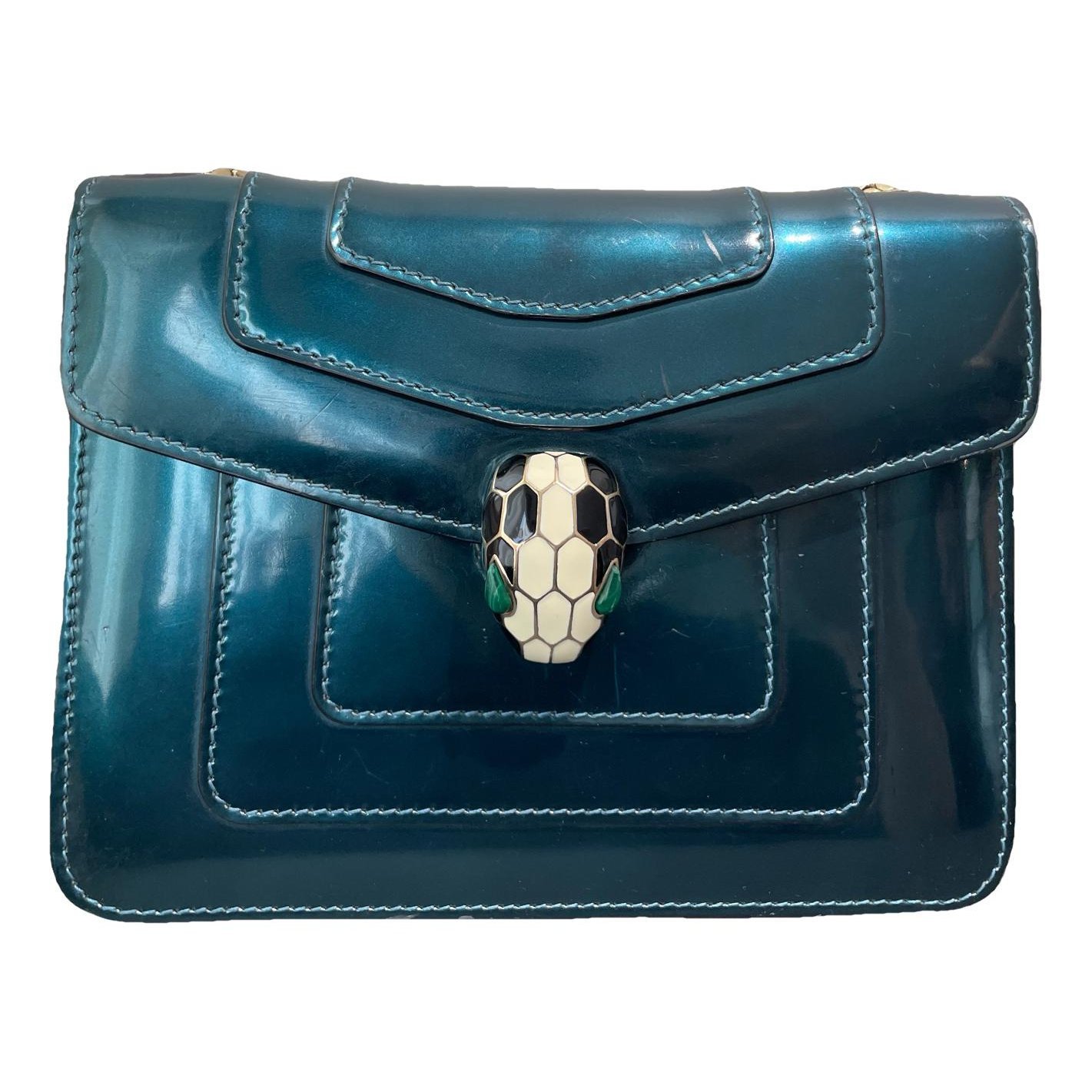 Serpenti patent leather handbag
