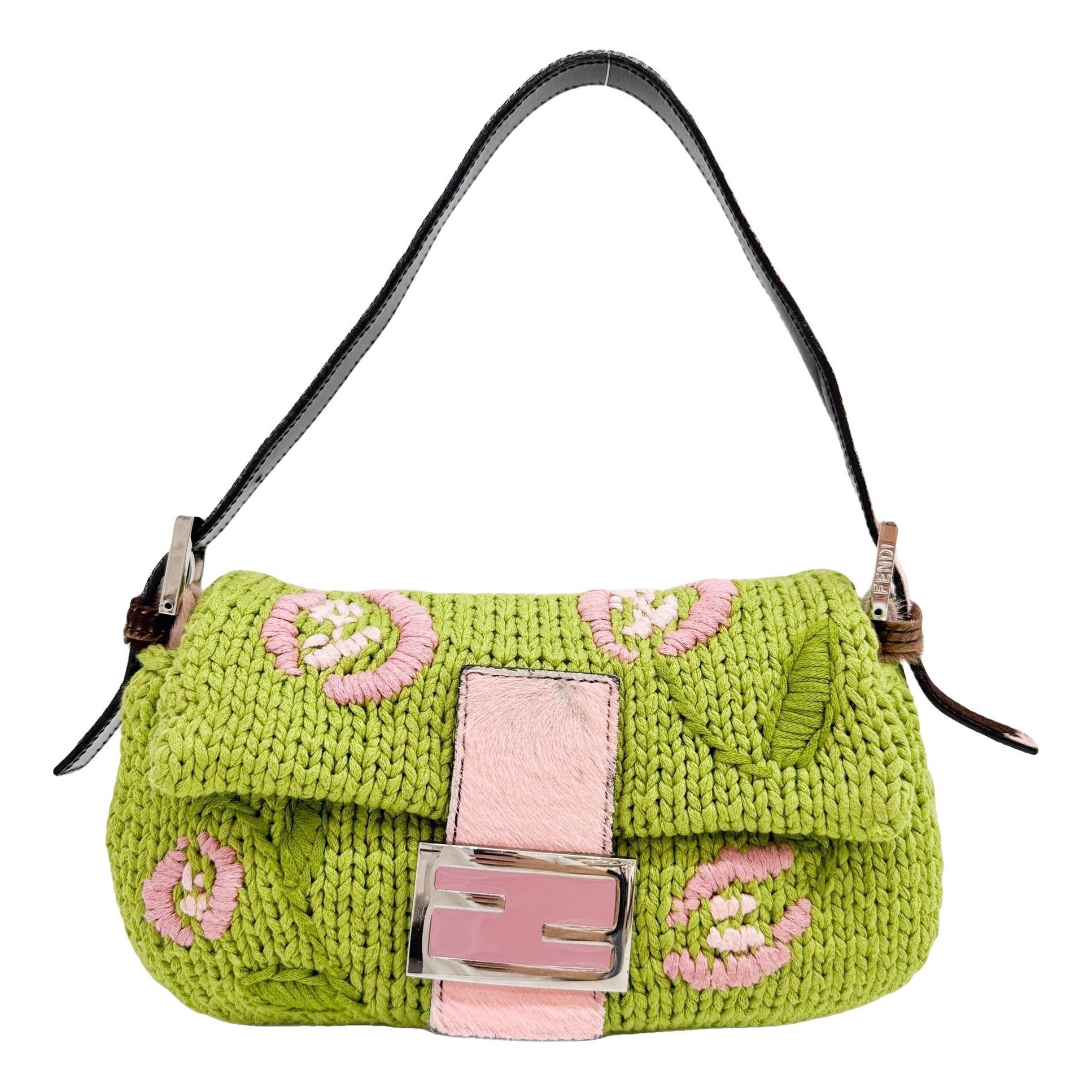 Baguette wool handbag