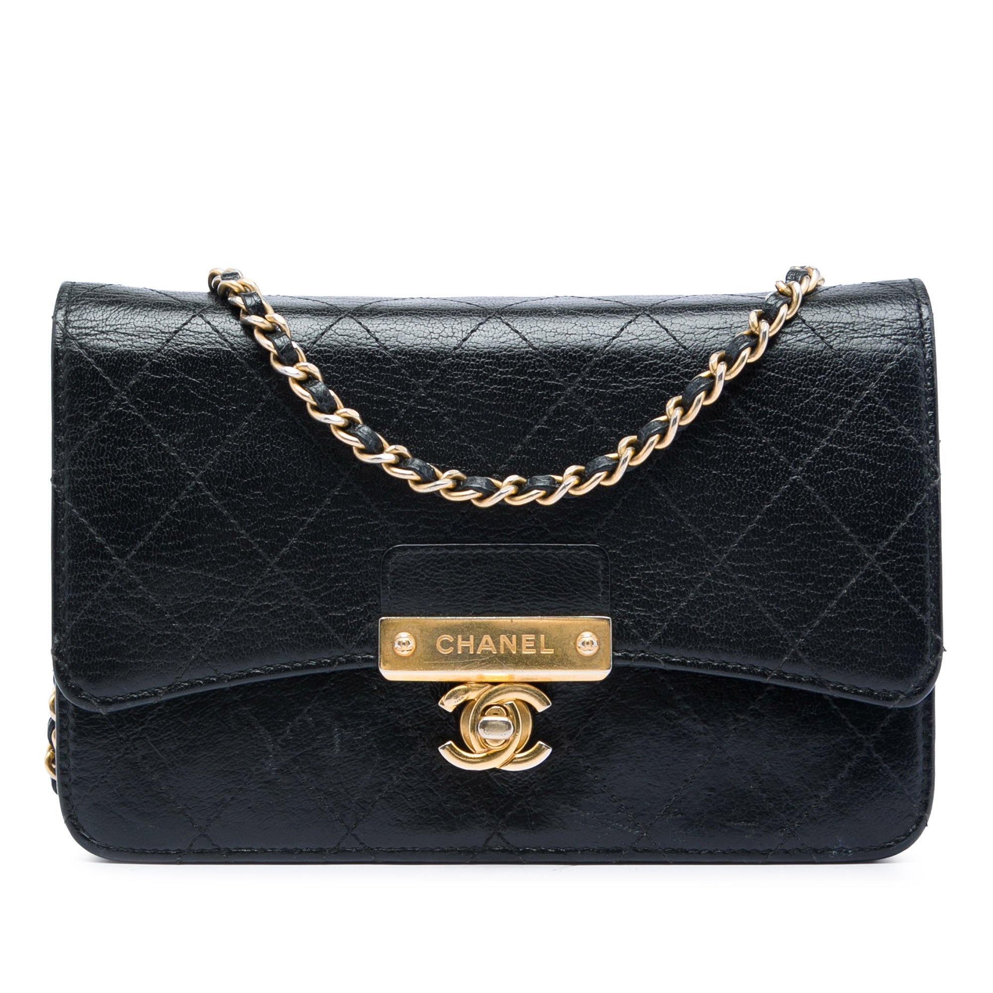 Wallet On Chain leather handbag