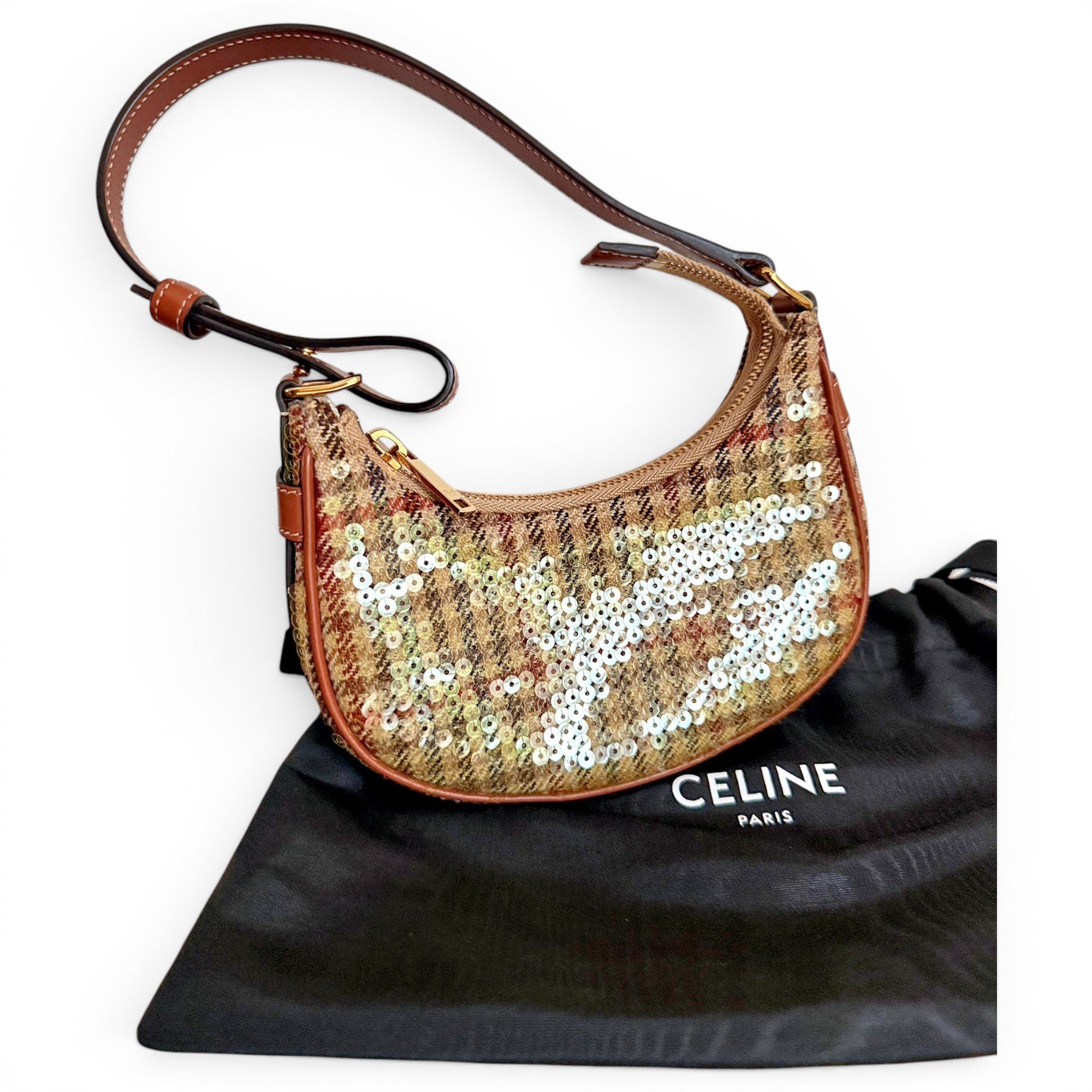 Celine Ava tweed handbag