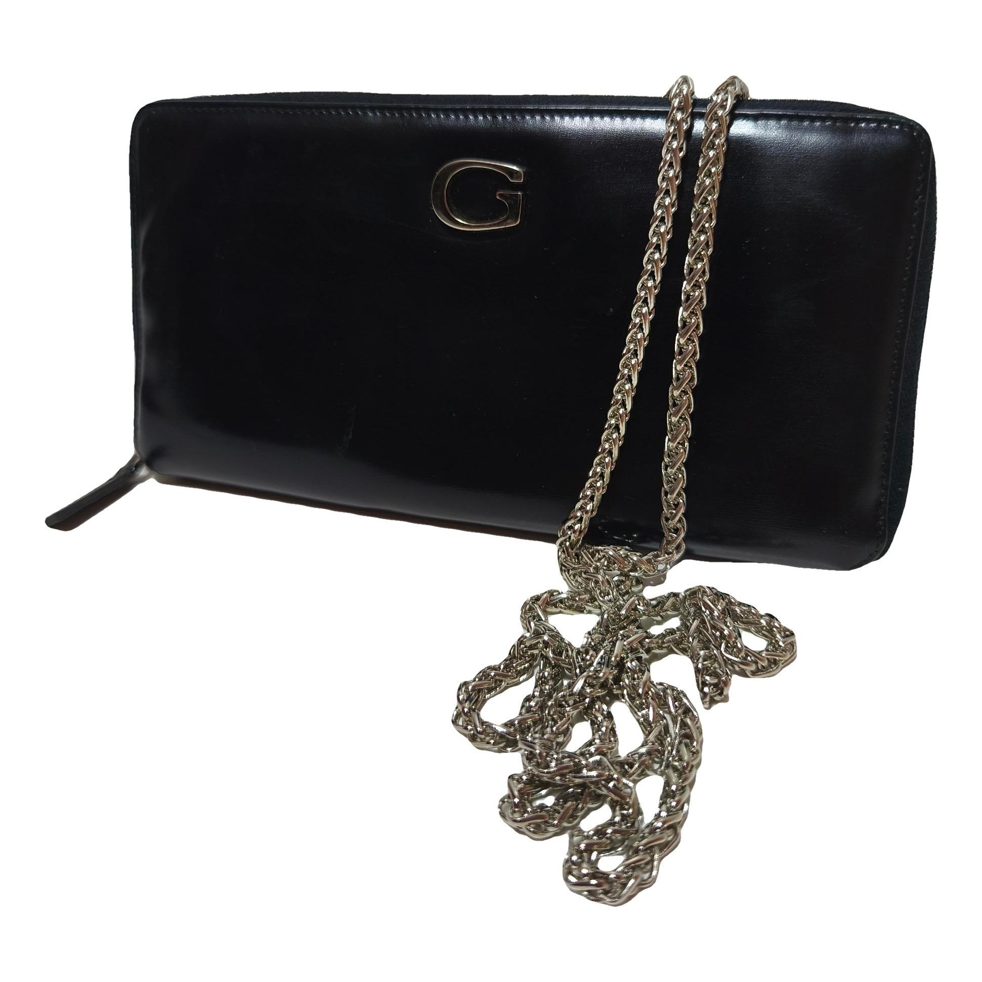 Leather clutch bag