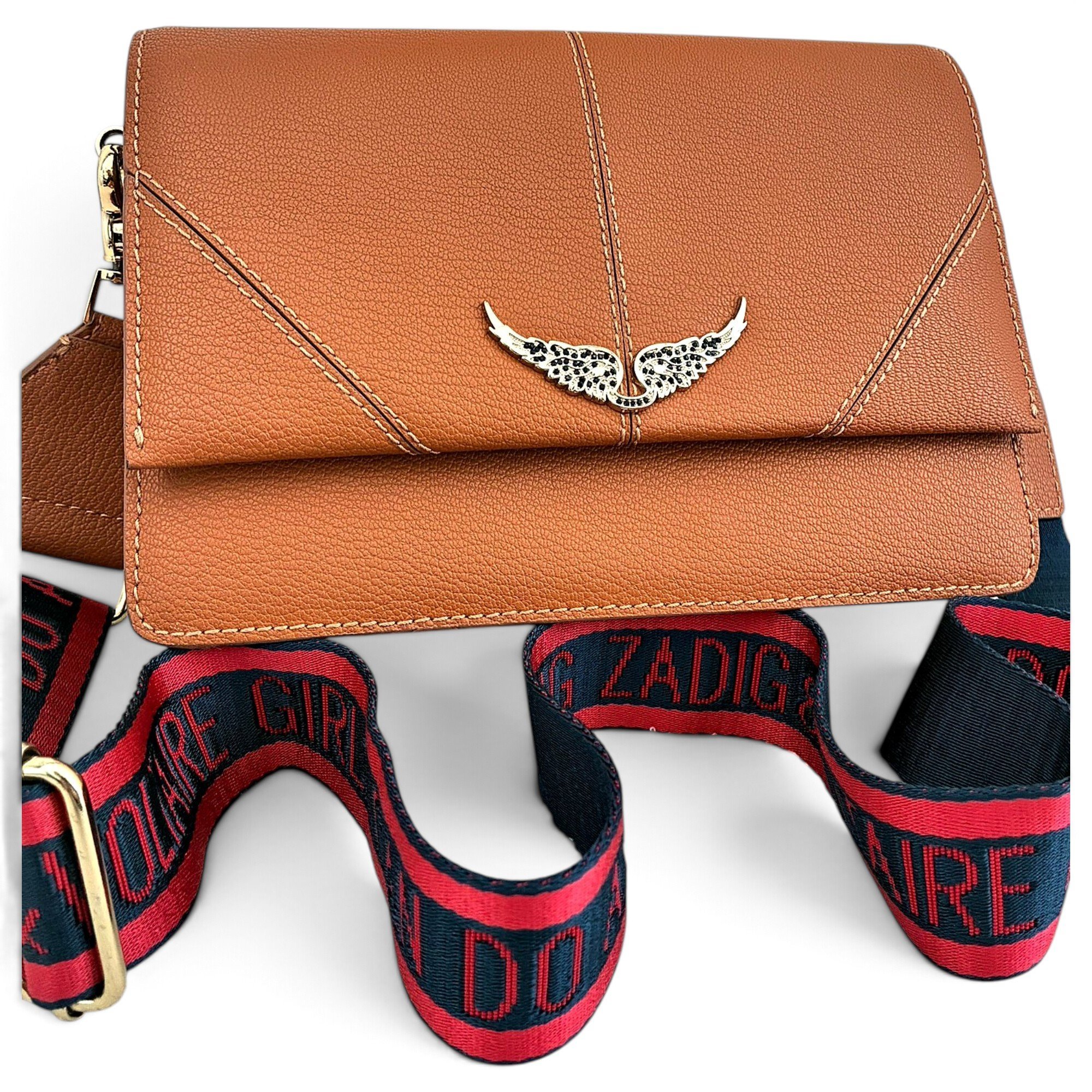 Rock leather crossbody bag