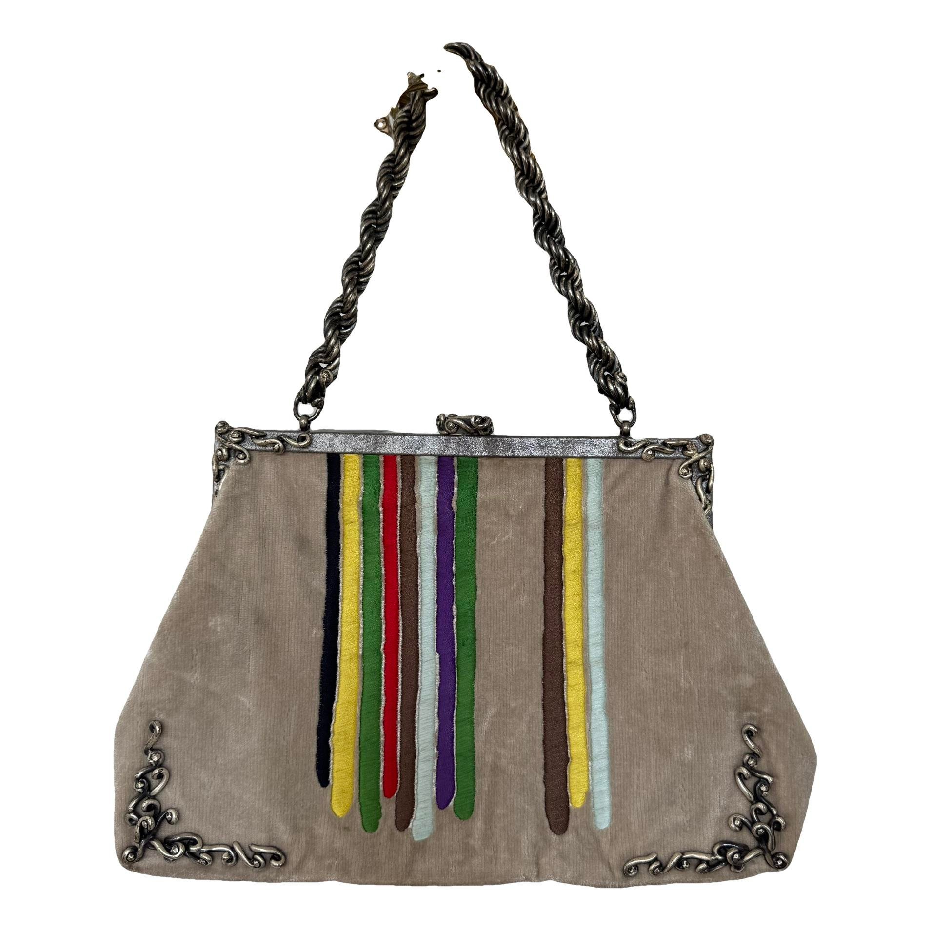 Velvet handbag