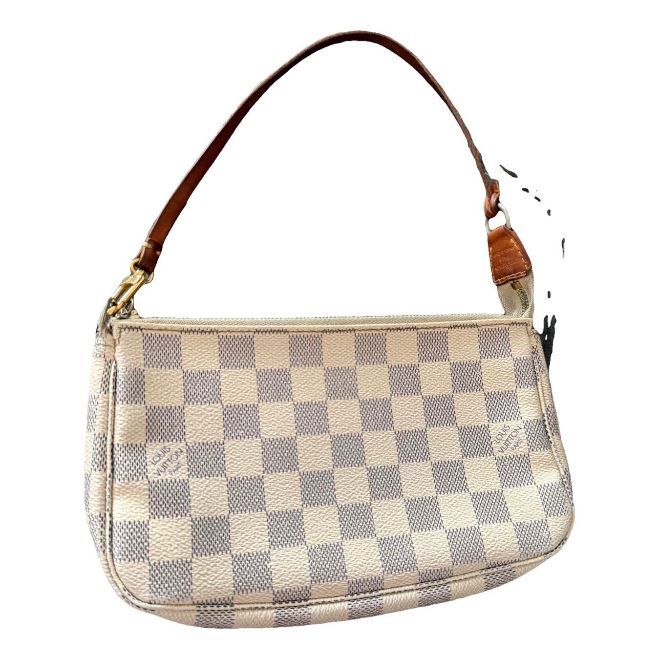 Leather clutch bag