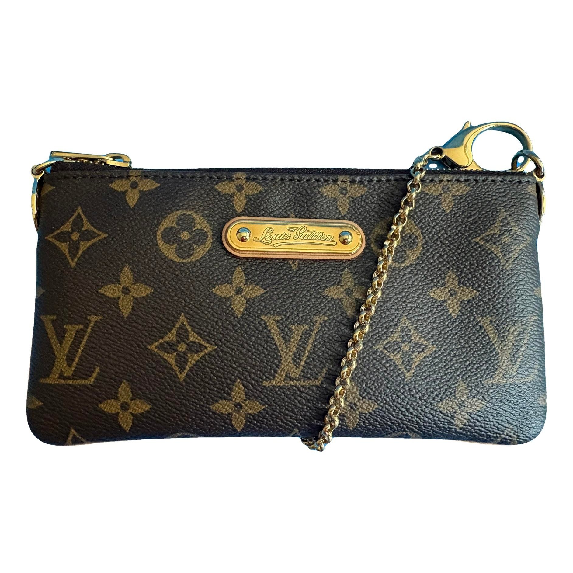 Leather clutch bag