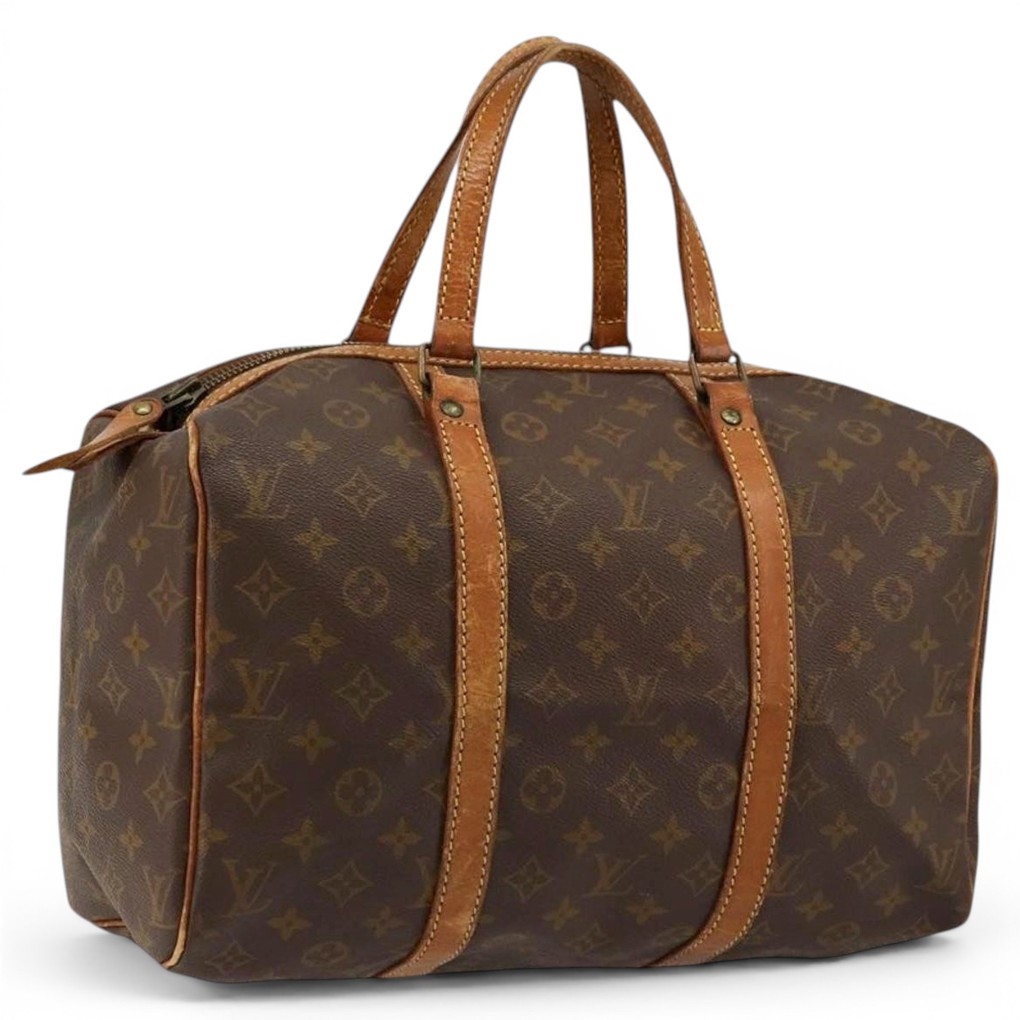 Sac souple leather travel bag