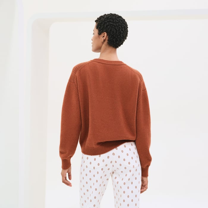 Marron Muscavado Cashmere Long-sleeve Sweater
