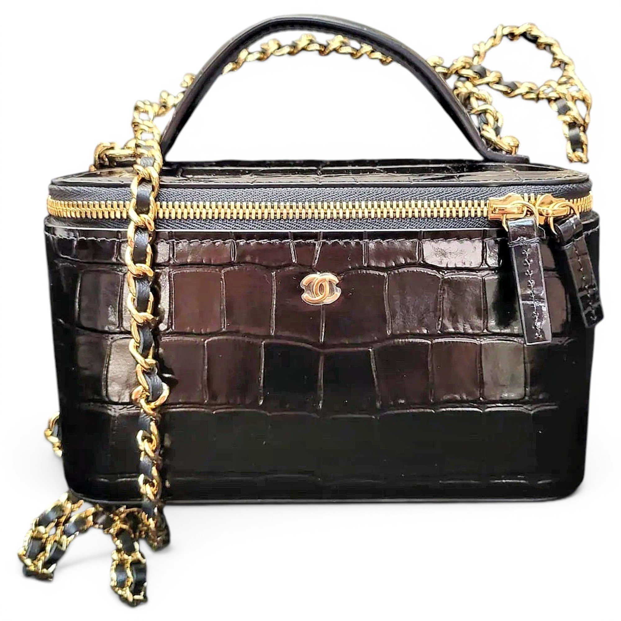 Vanity leather handbag