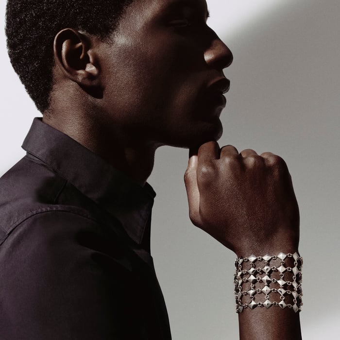Sans Coloris Hermès Clou d'H Mesh Cuff Bracelet