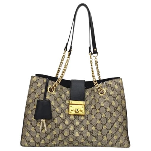 Padlock leather handbag
